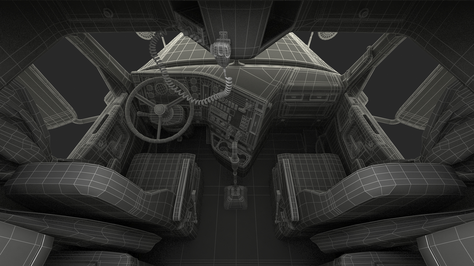 3D Heavy Duty Long Hood Truck