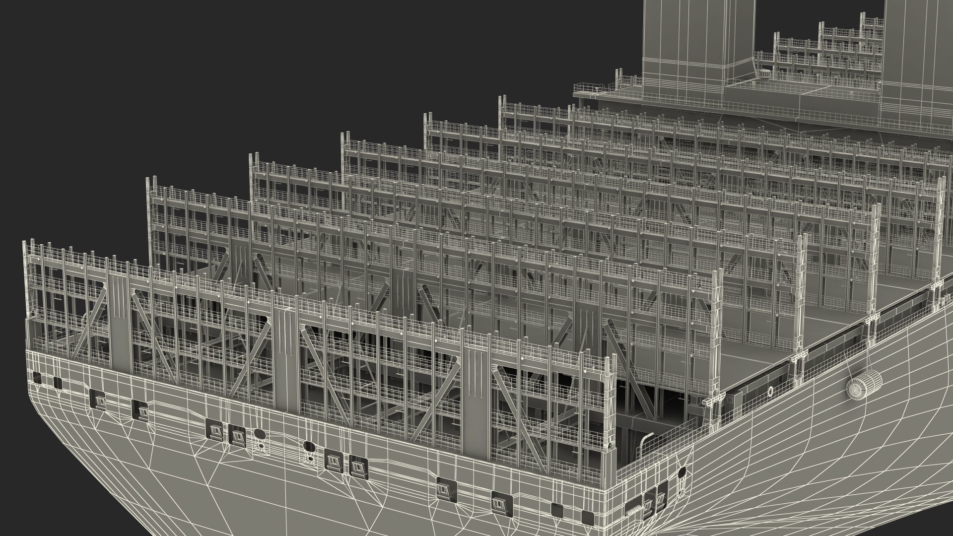 3D Ultra Large Container Vessel model