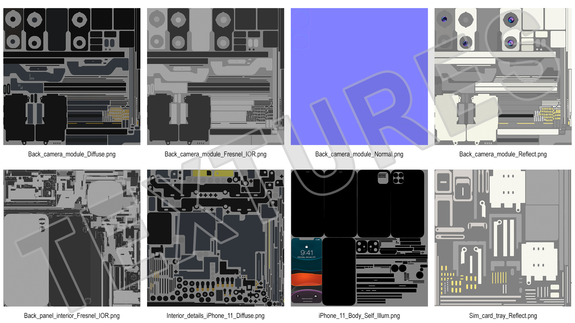 3D iPhone 11 Disassembled without Display model