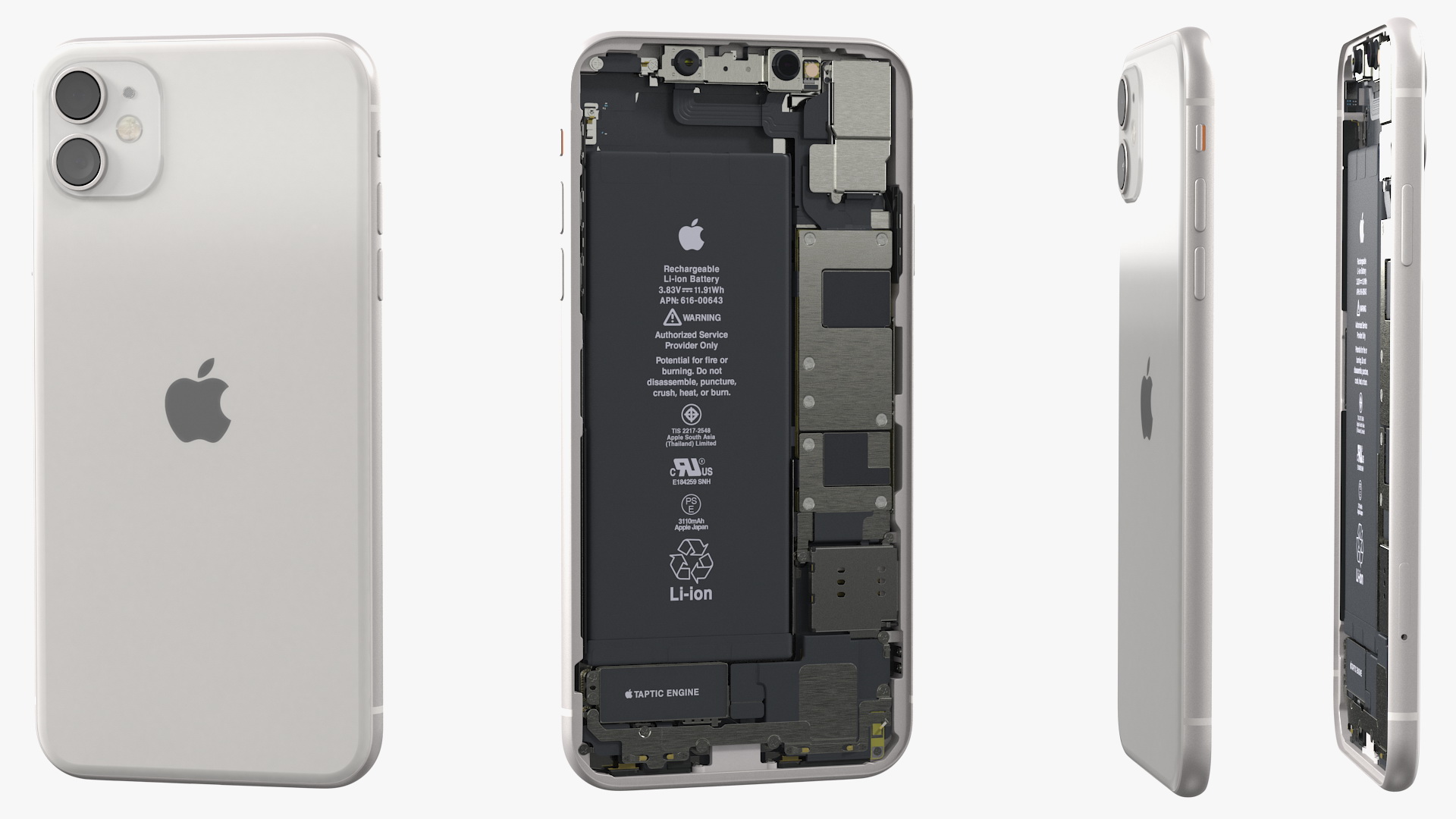 3D iPhone 11 Disassembled without Display model