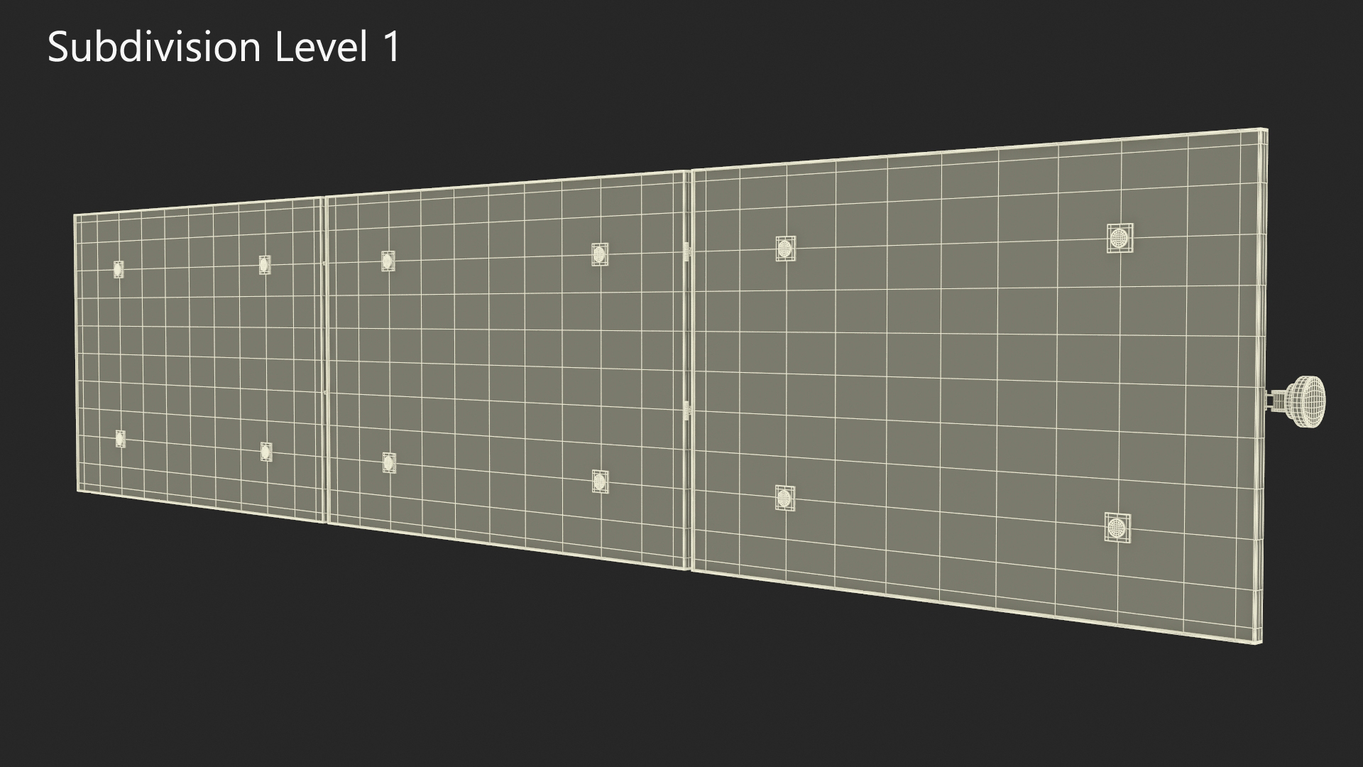 Satellite Solar Panel Array 3D