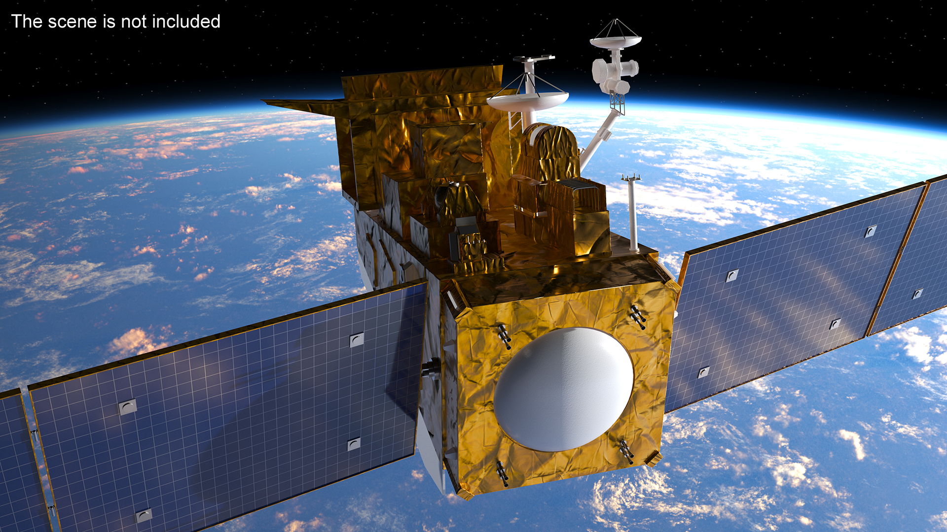 Satellite Solar Panel Array 3D