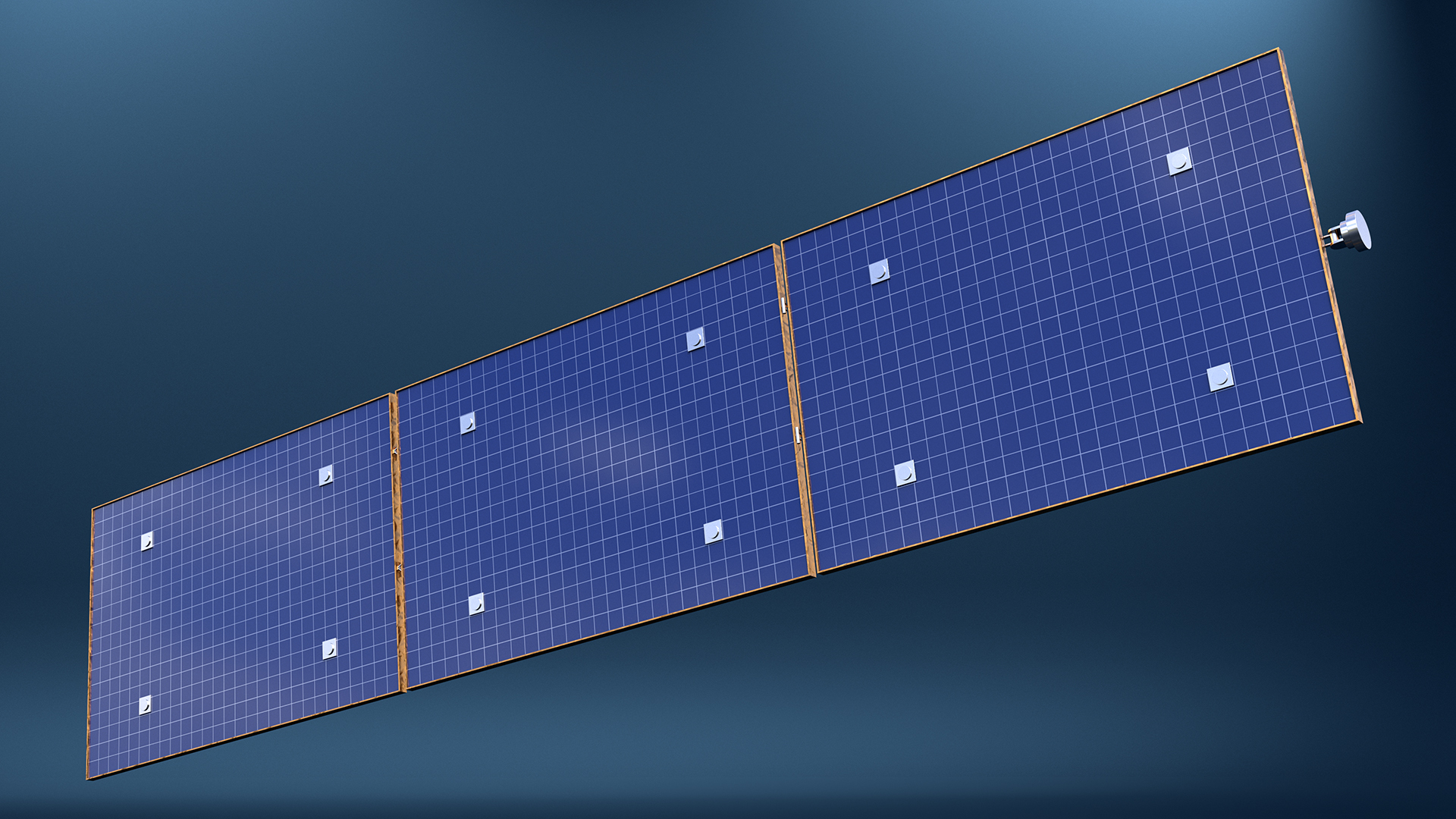 Satellite Solar Panel Array 3D