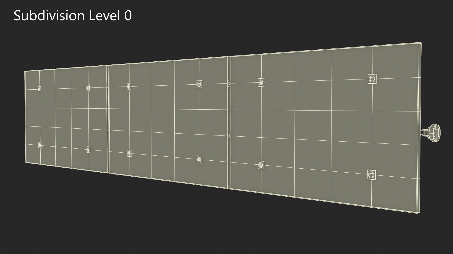 Satellite Solar Panel Array 3D
