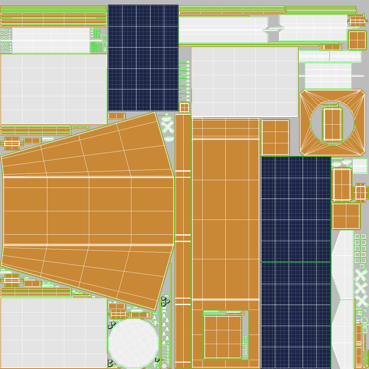 Satellite Solar Panel Array 3D