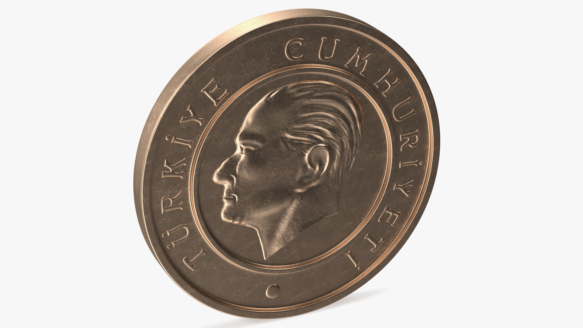 3D One Kurus Coin from Turkey