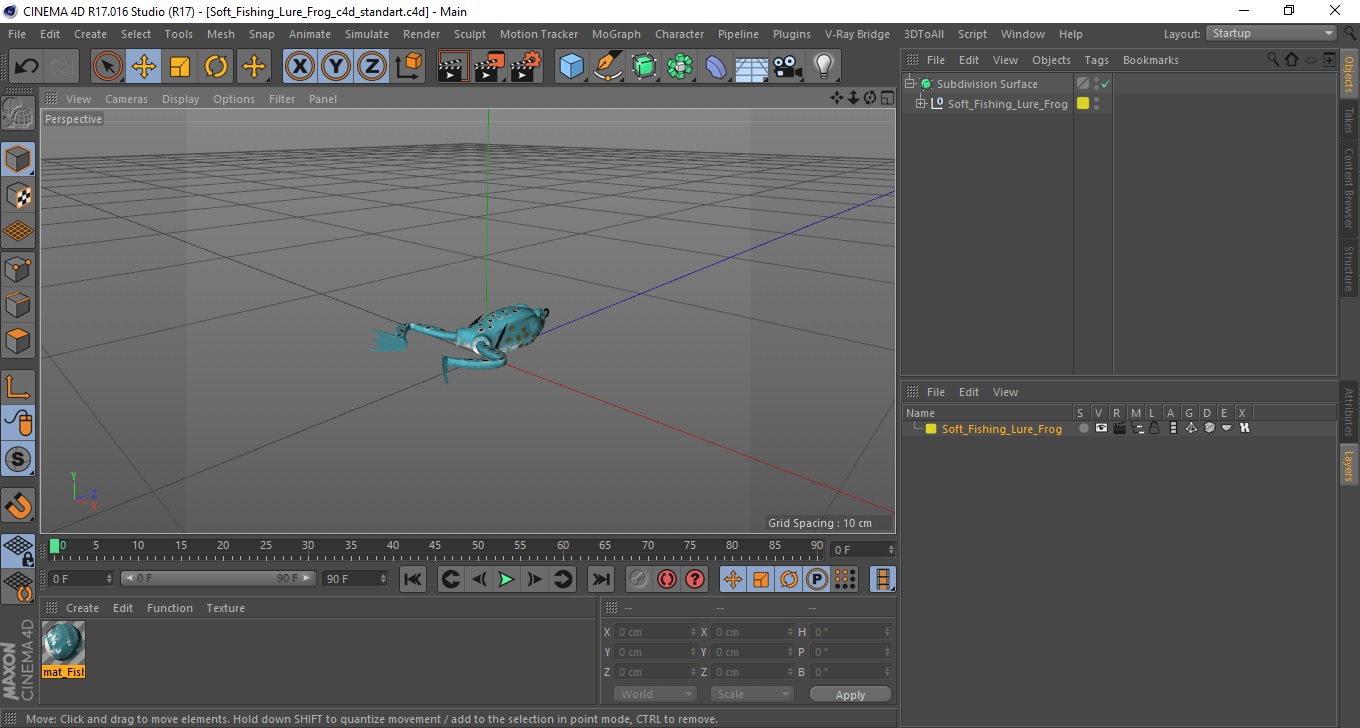 Soft Fishing Lure Frog 3D