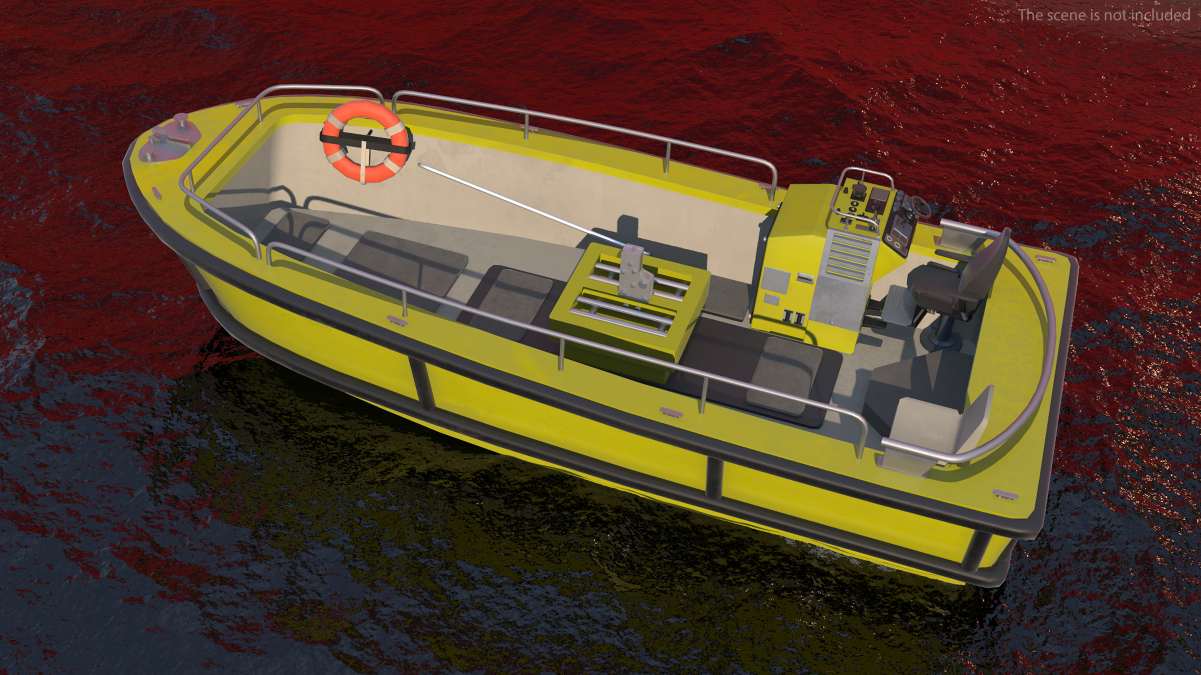 Nexans Aurora Cable Layer Vessel Rigged 3D model