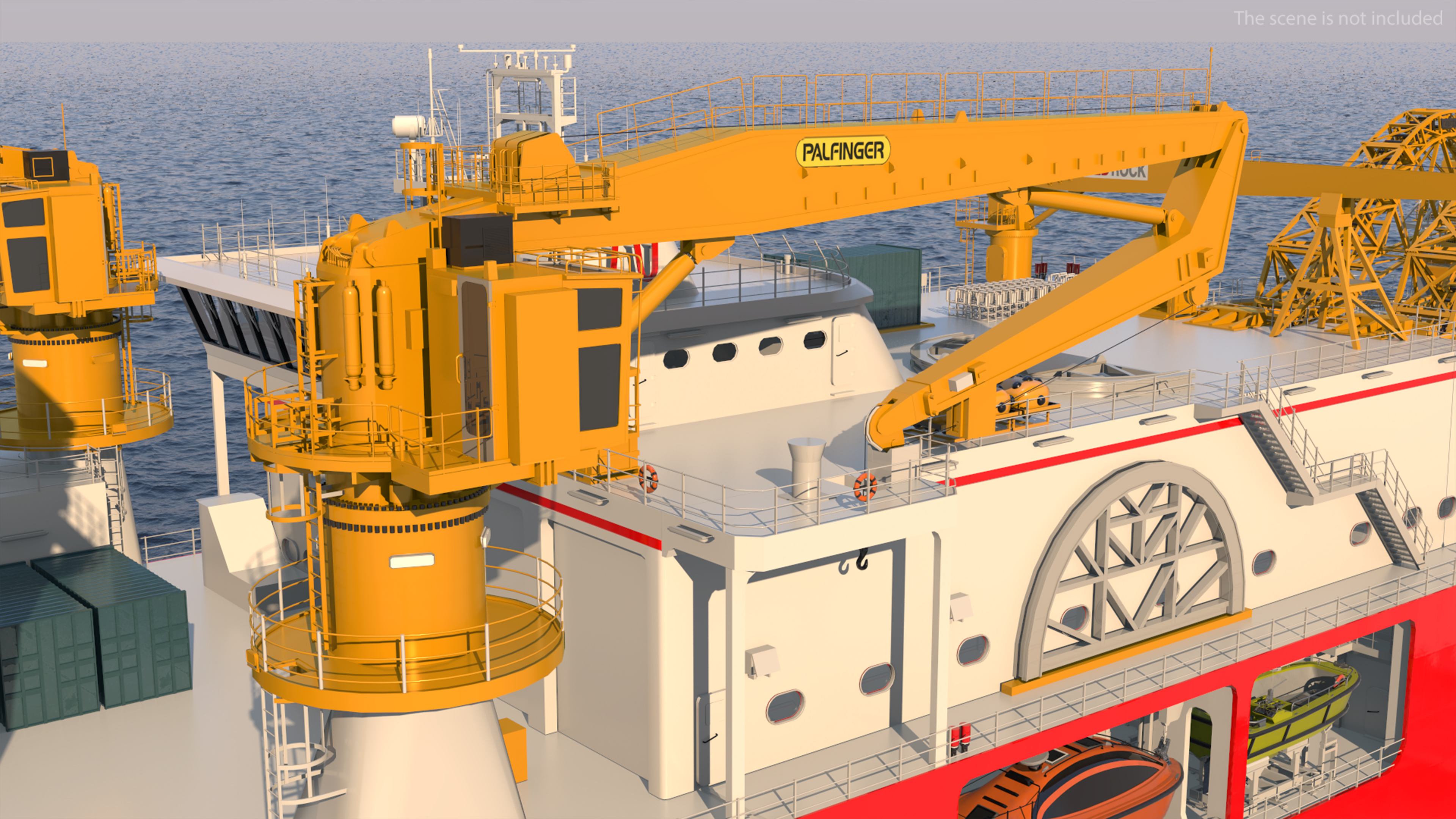 Nexans Aurora Cable Layer Vessel Rigged 3D model