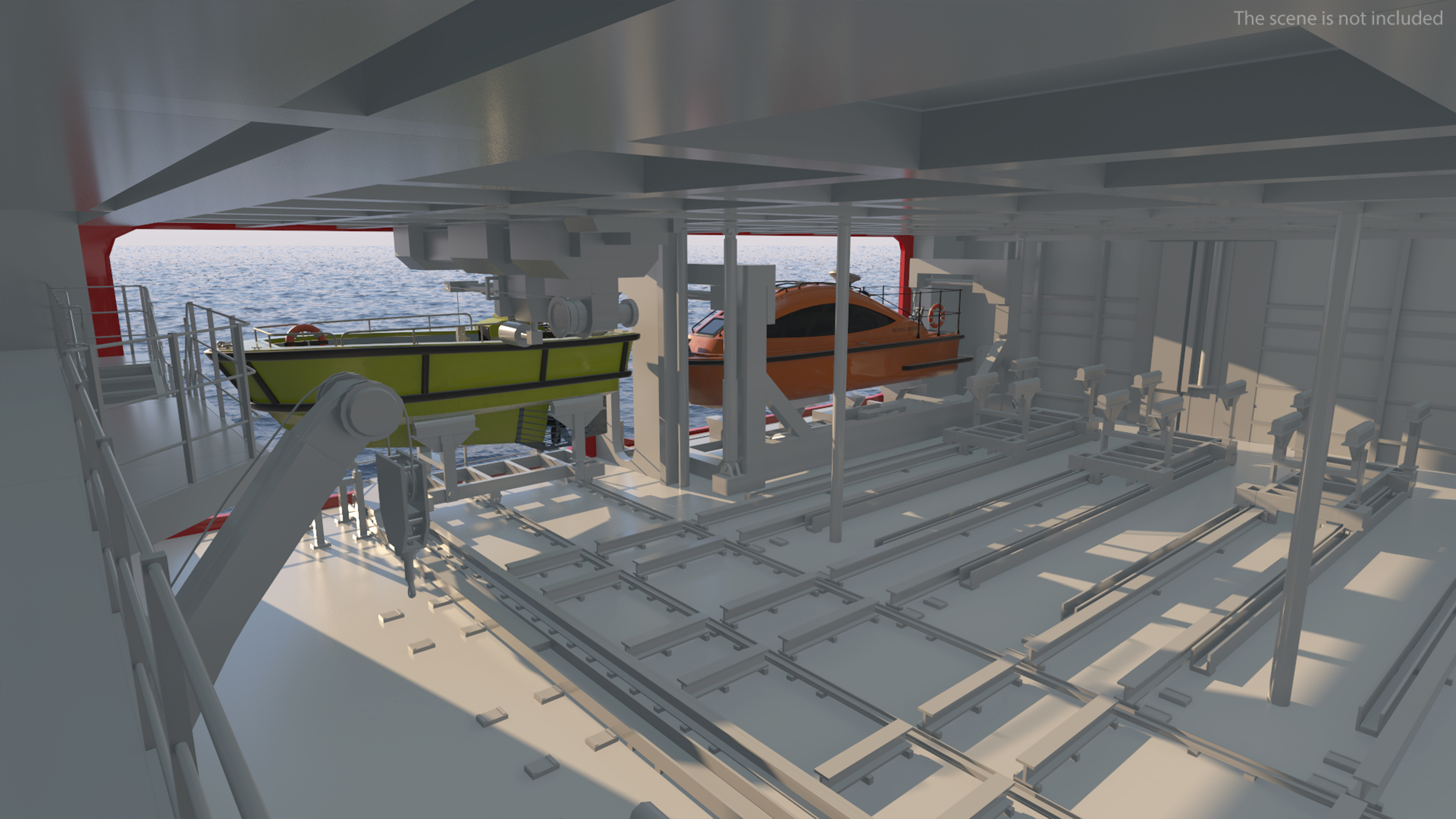 Nexans Aurora Cable Layer Vessel Rigged 3D model