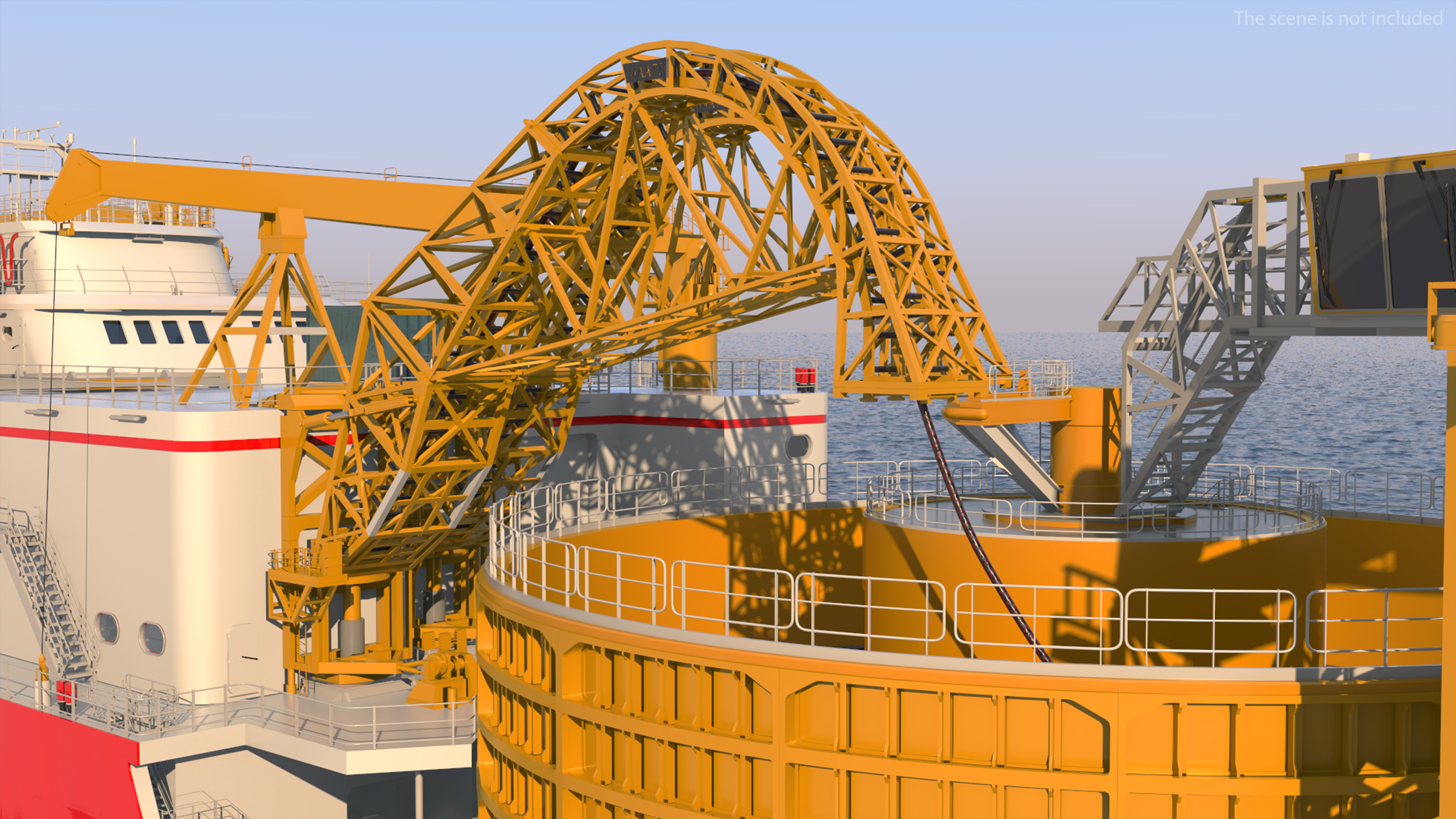 Nexans Aurora Cable Layer Vessel Rigged 3D model