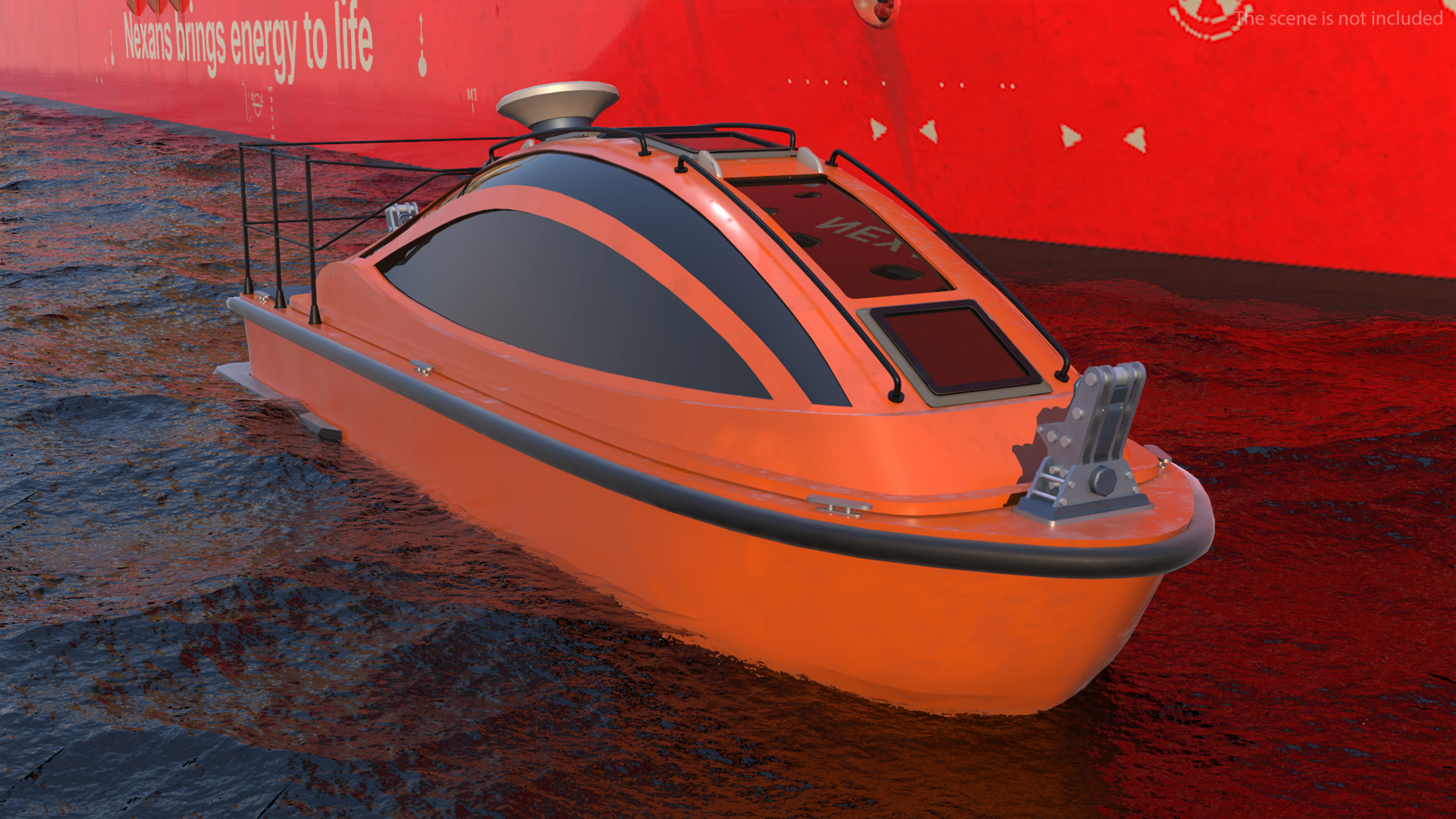 Nexans Aurora Cable Layer Vessel Rigged 3D model