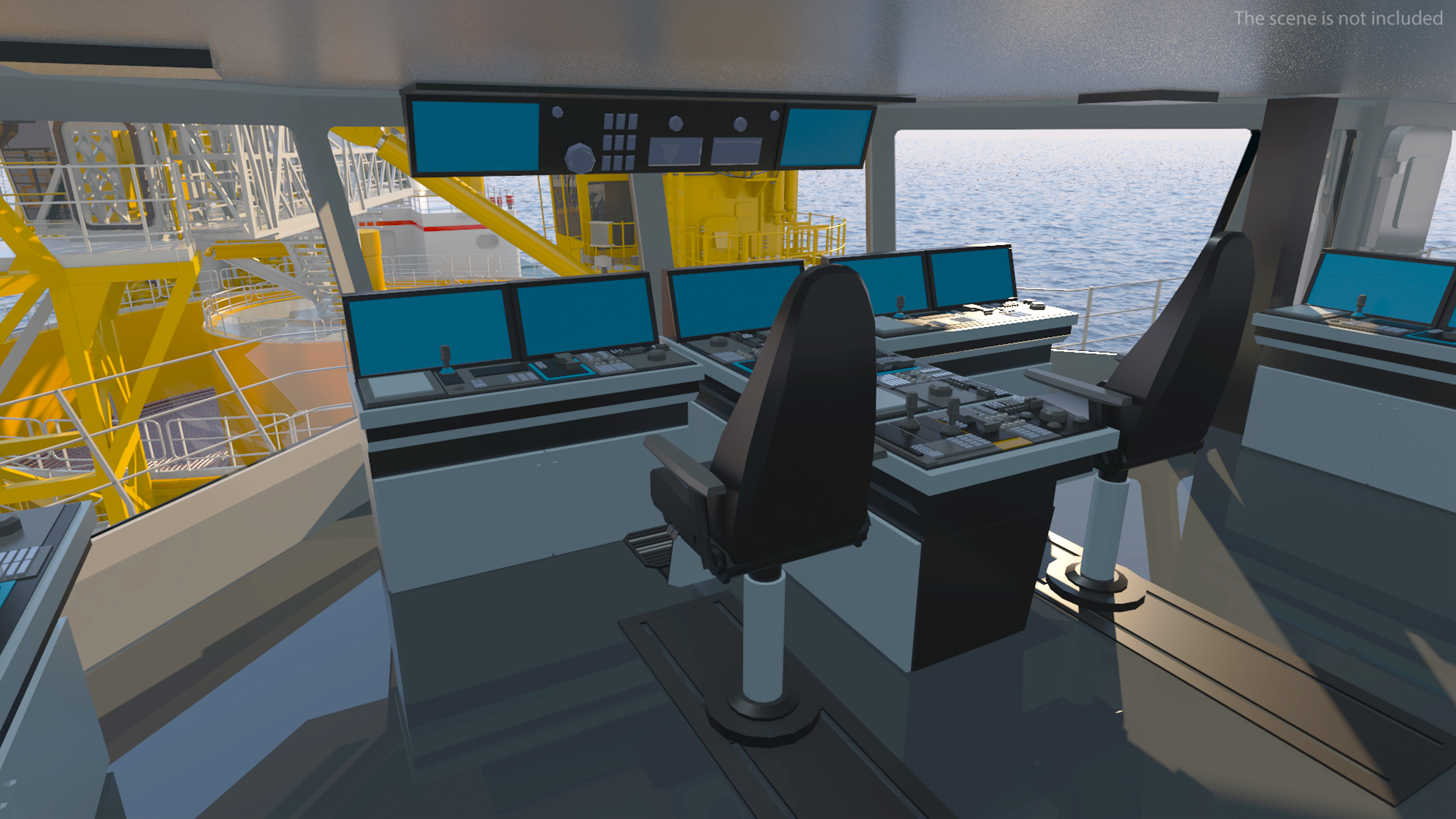 Nexans Aurora Cable Layer Vessel Rigged 3D model