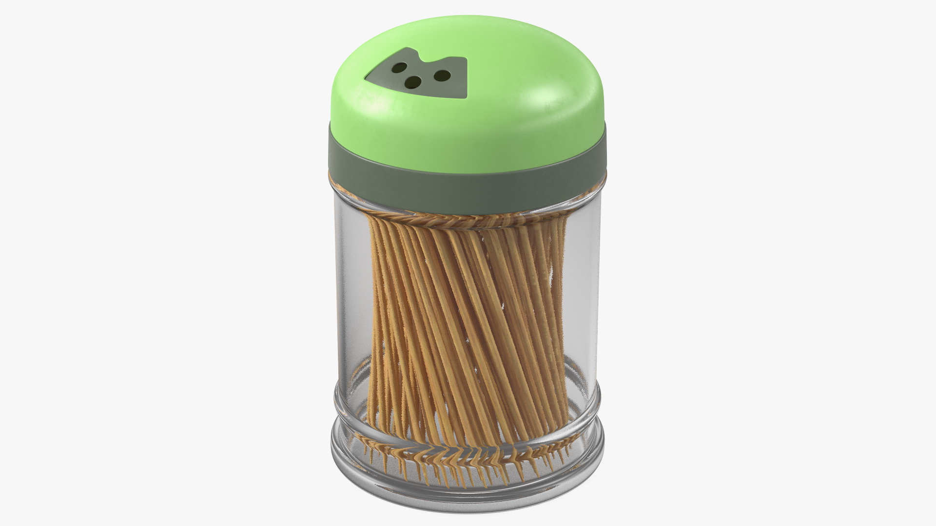 3D Wooden Toothpicks in Plastic Container model