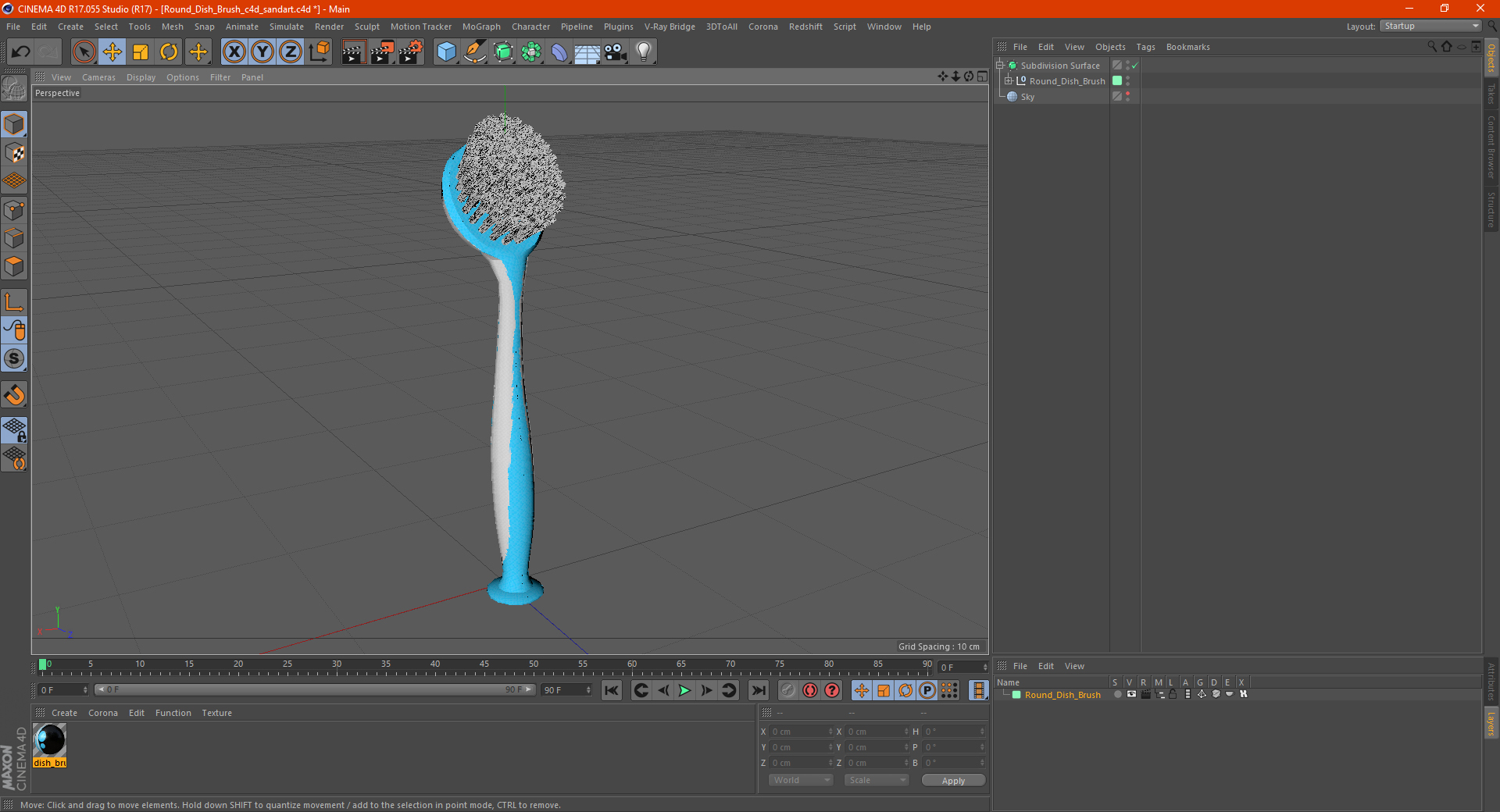 3D Round Dish Brush
