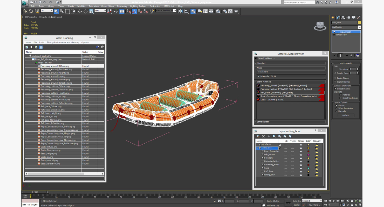 3D River Raft Generic model