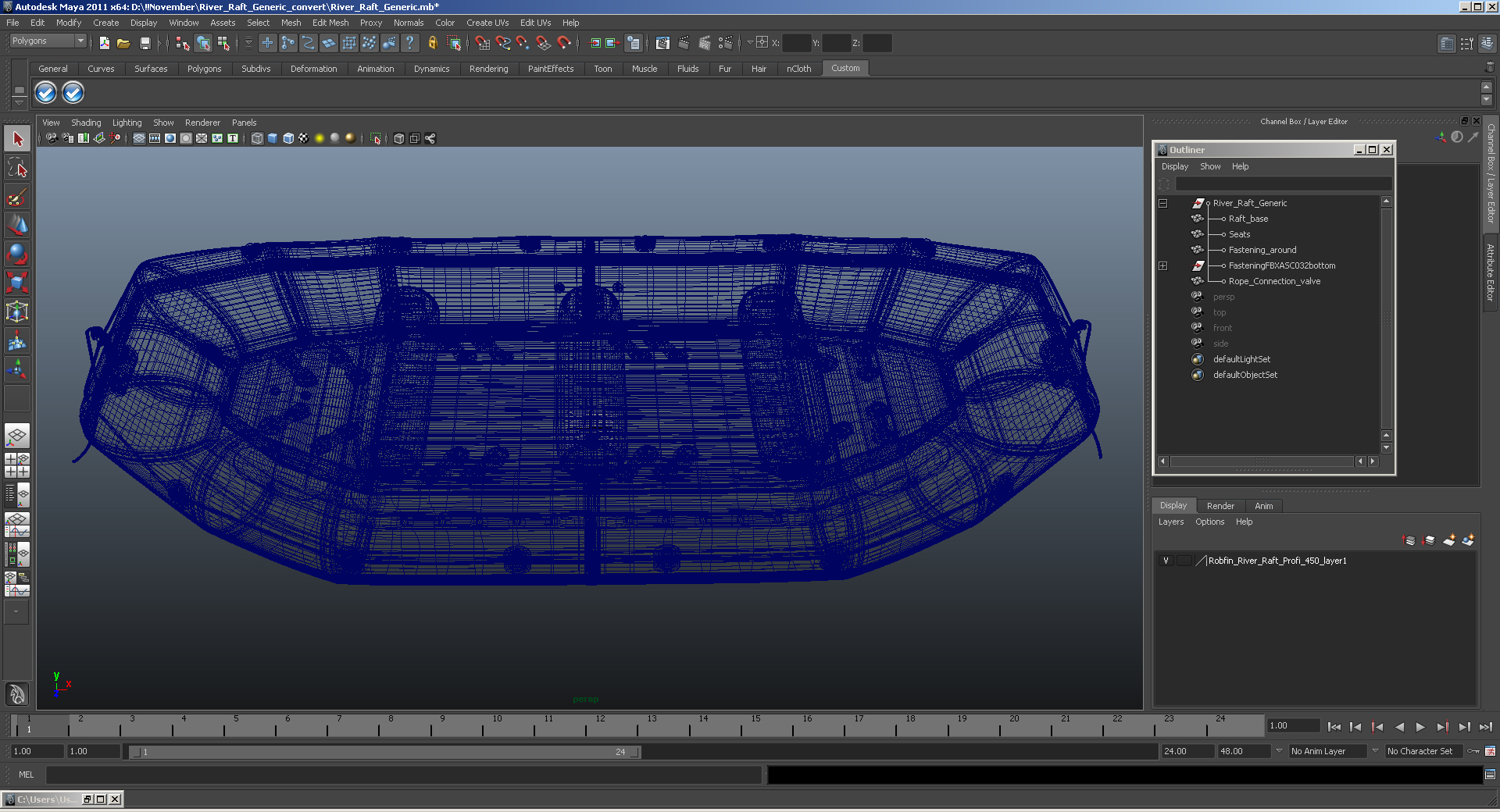 3D River Raft Generic model