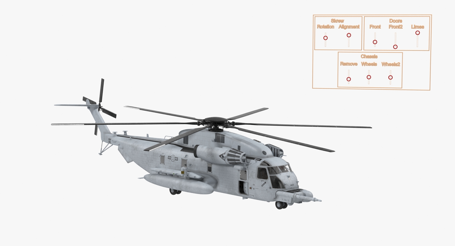 3D model Sikorsky MH 53 Pave Low Usaf Rigged