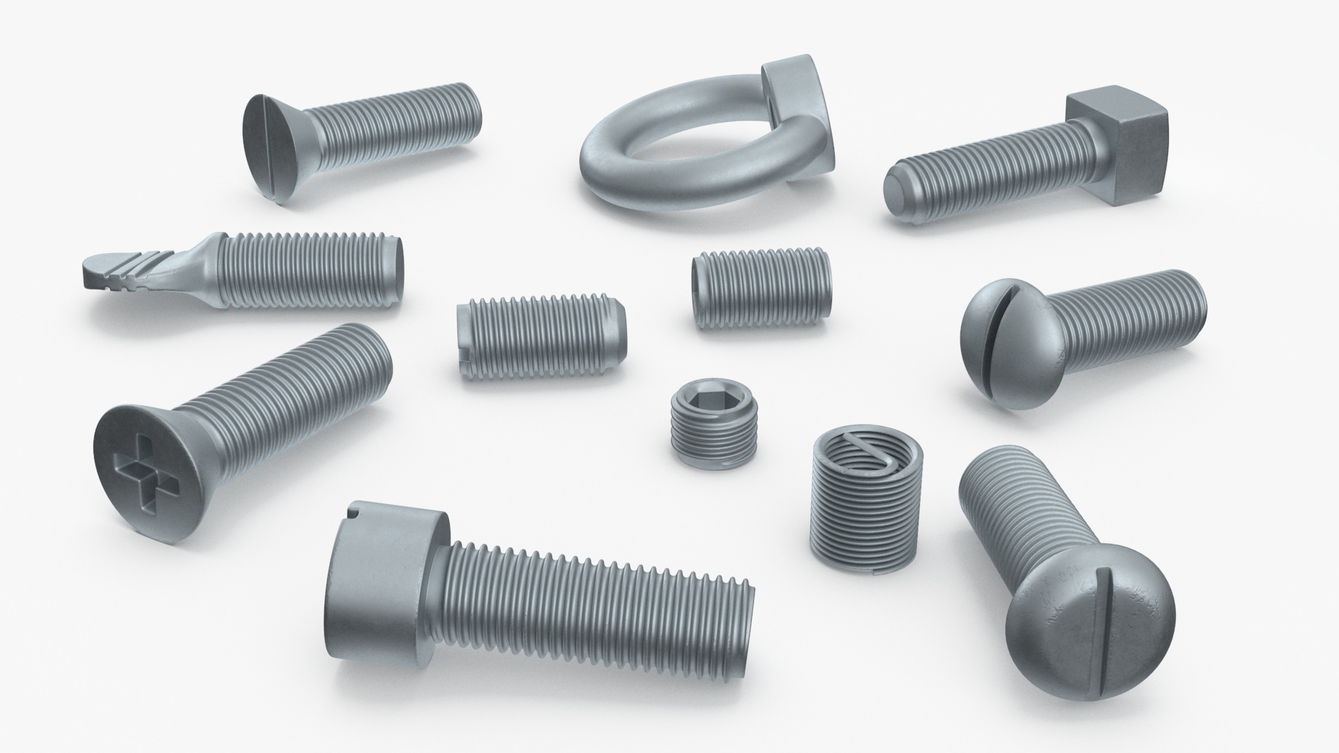 3D model Zinc Steel Screw Kit