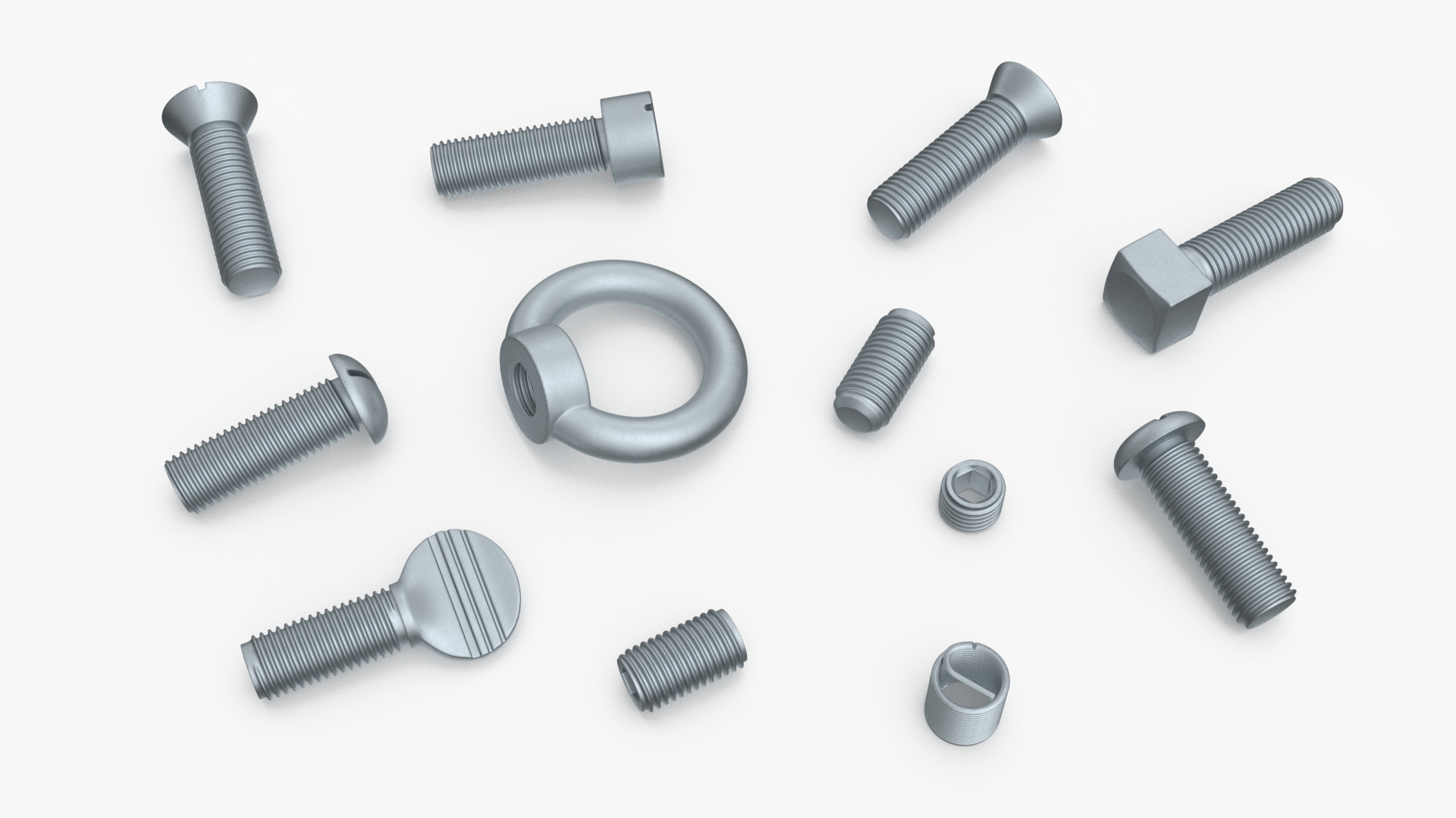 3D model Zinc Steel Screw Kit