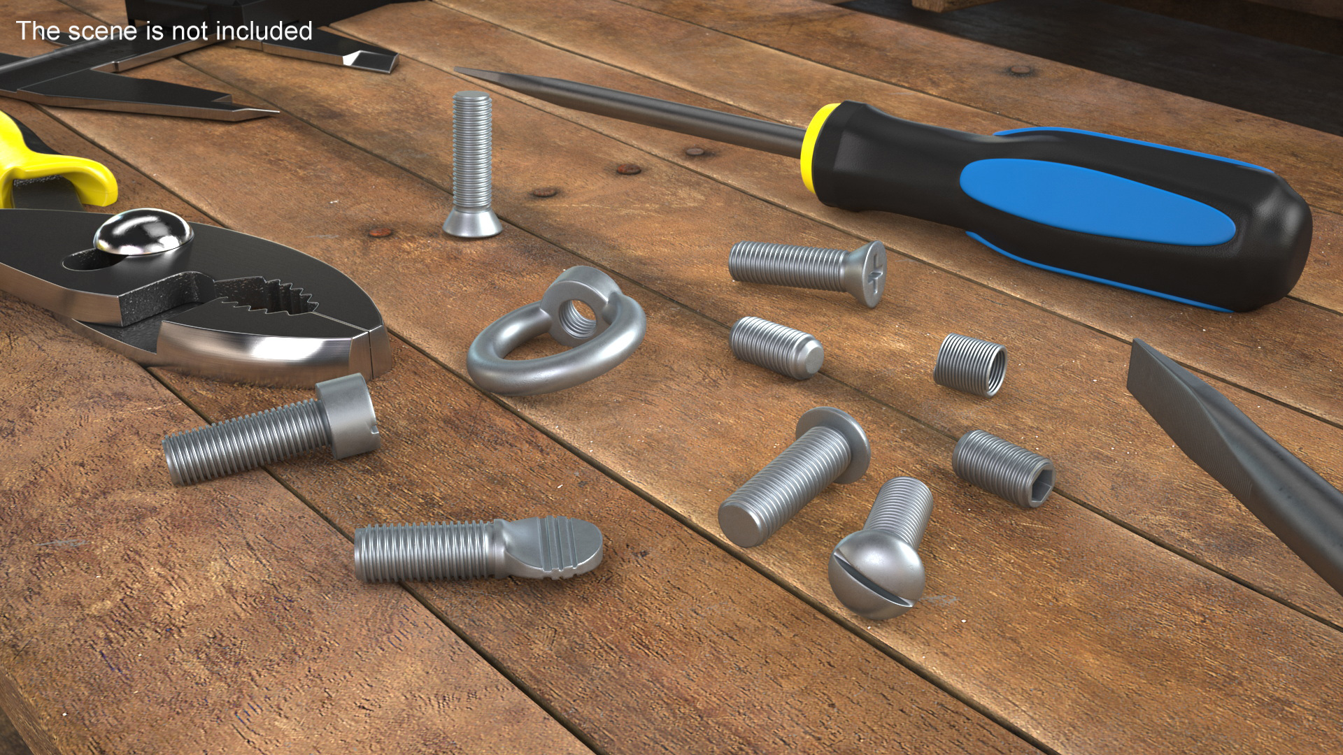 3D model Zinc Steel Screw Kit