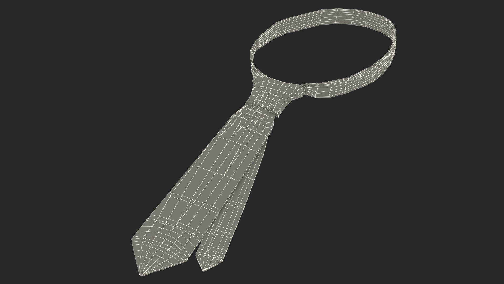 3D model Striped Necktie Accessory