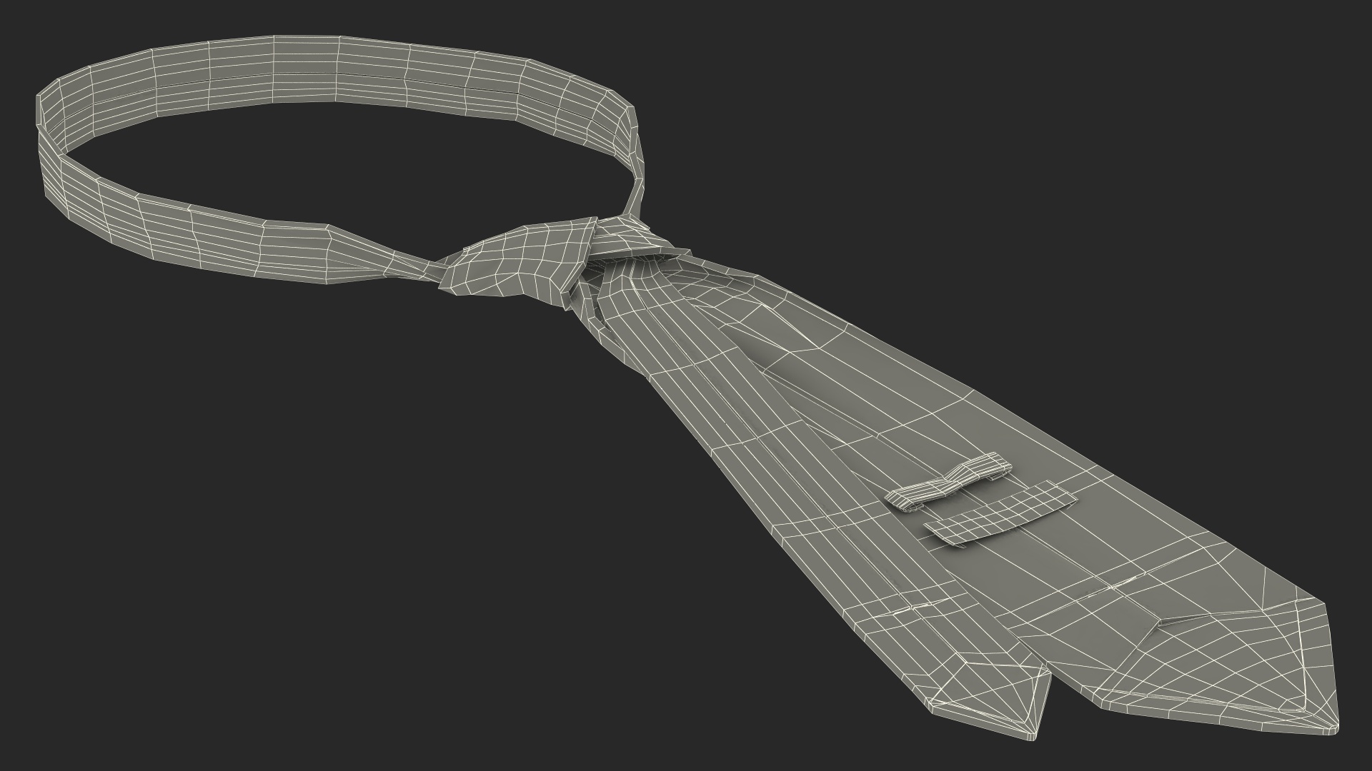3D model Striped Necktie Accessory