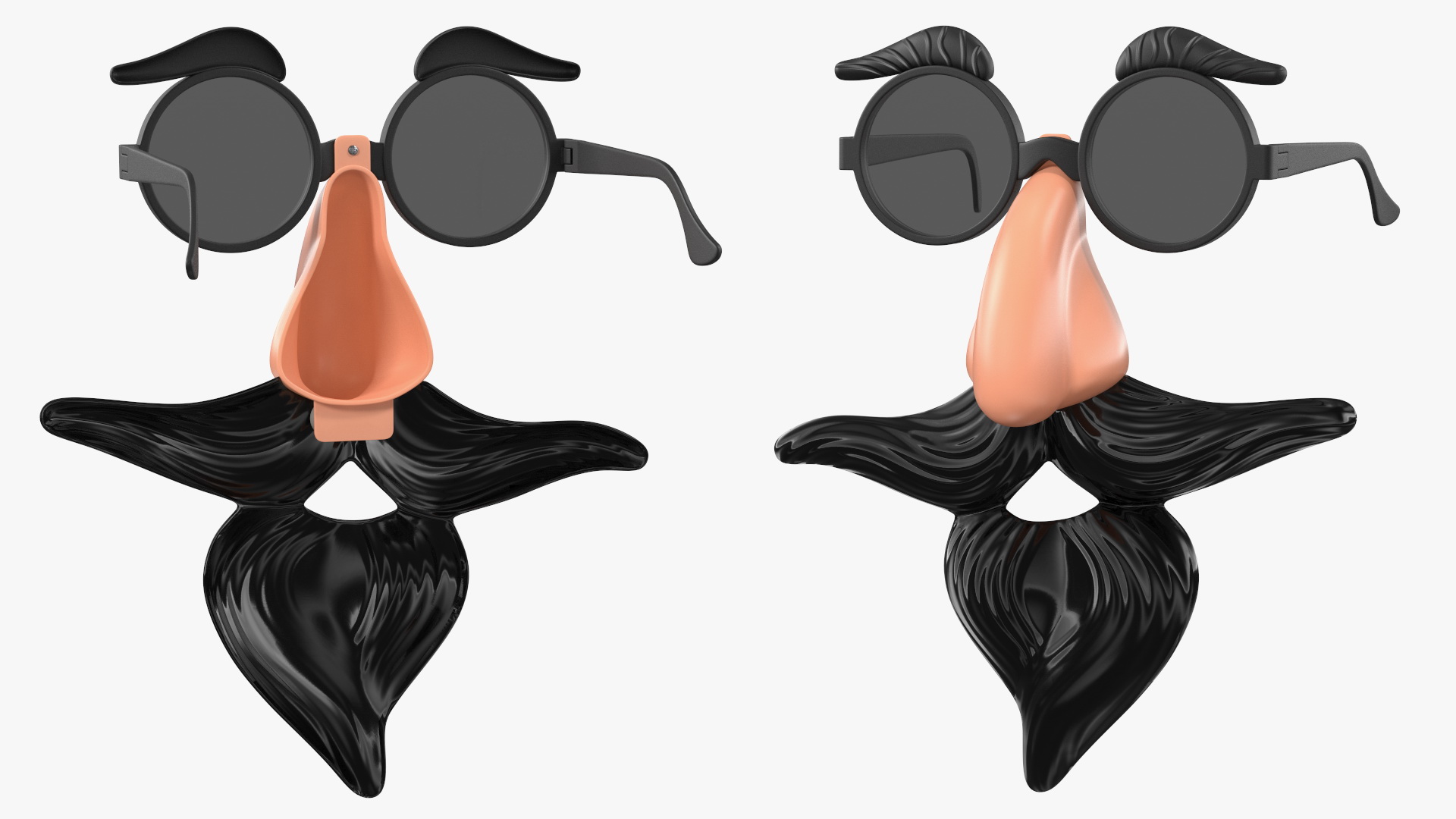 Glasses with Fake Beard and Nose 3D
