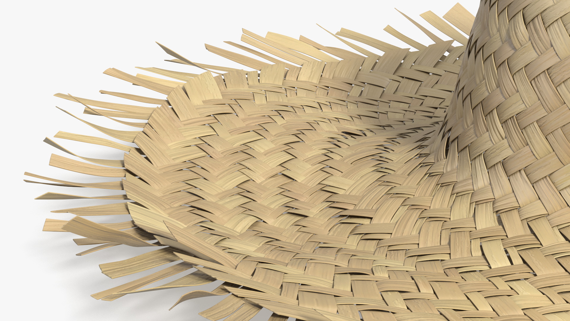 Woven Straw Sun Hat on Mannequin Head, view 6