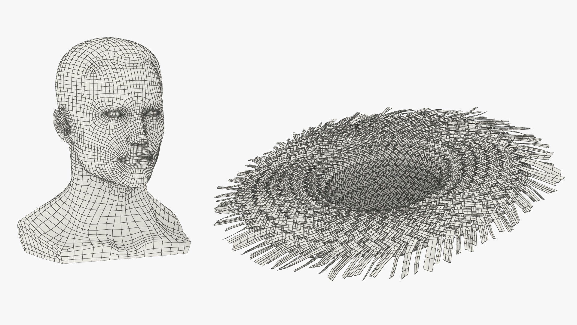 Woven Straw Sun Hat on Mannequin Head, view 11