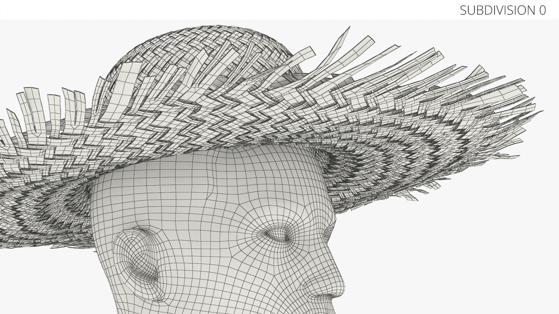 Woven Straw Sun Hat on Mannequin Head, view 8