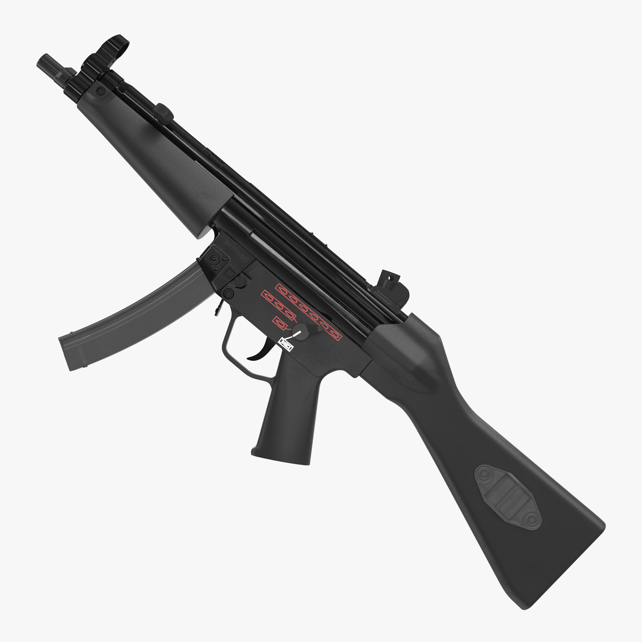 MP5 SMG German Submachine Gun 3D Model