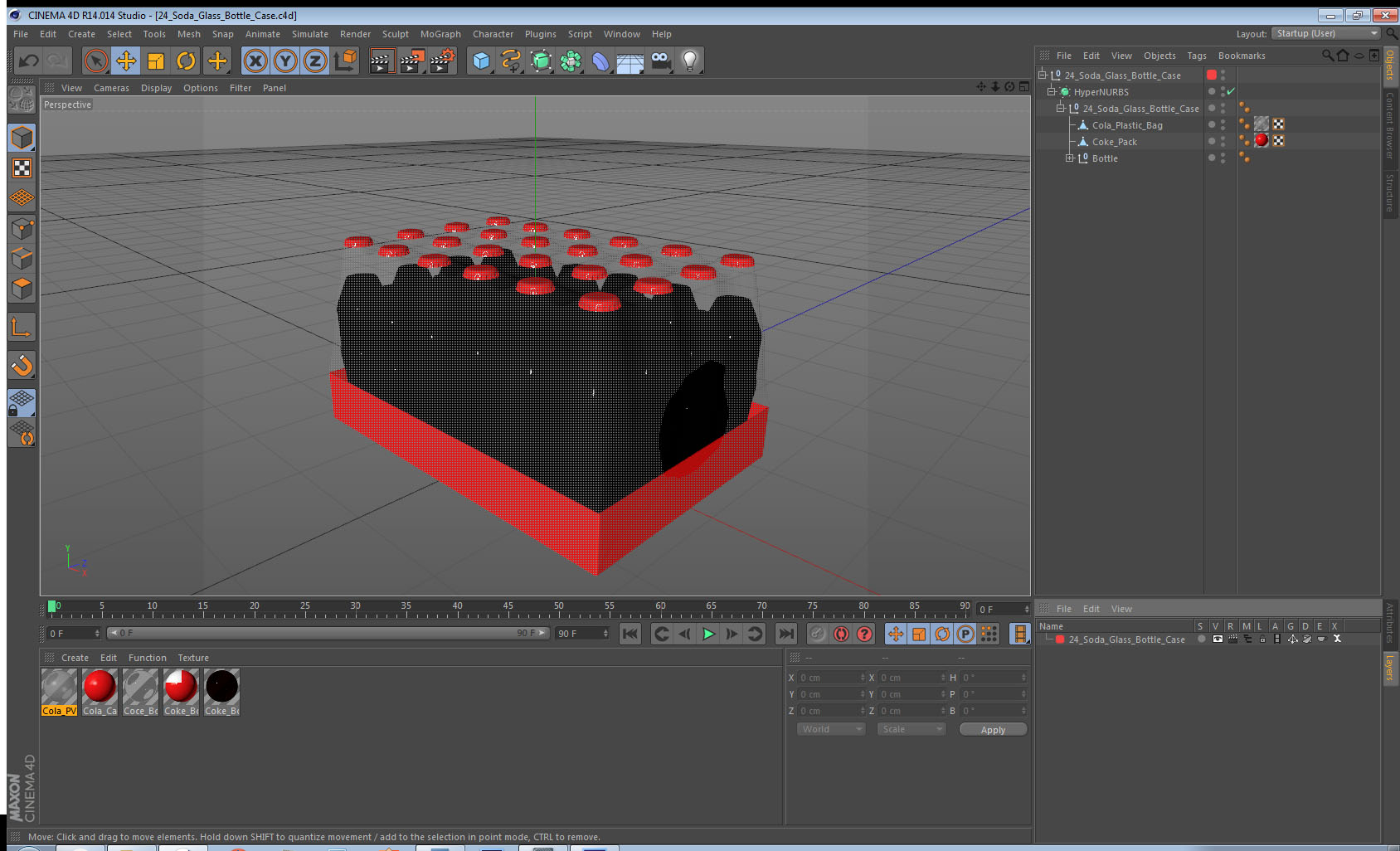3D model 24 Soda Glass Bottle Case