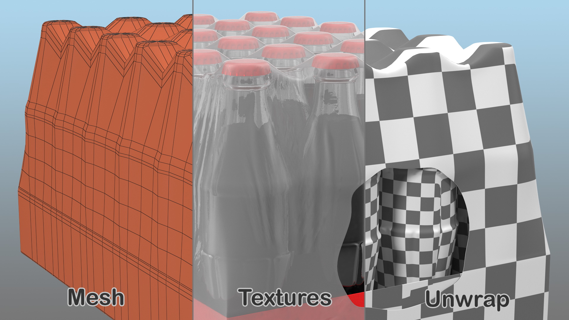 3D model 24 Soda Glass Bottle Case