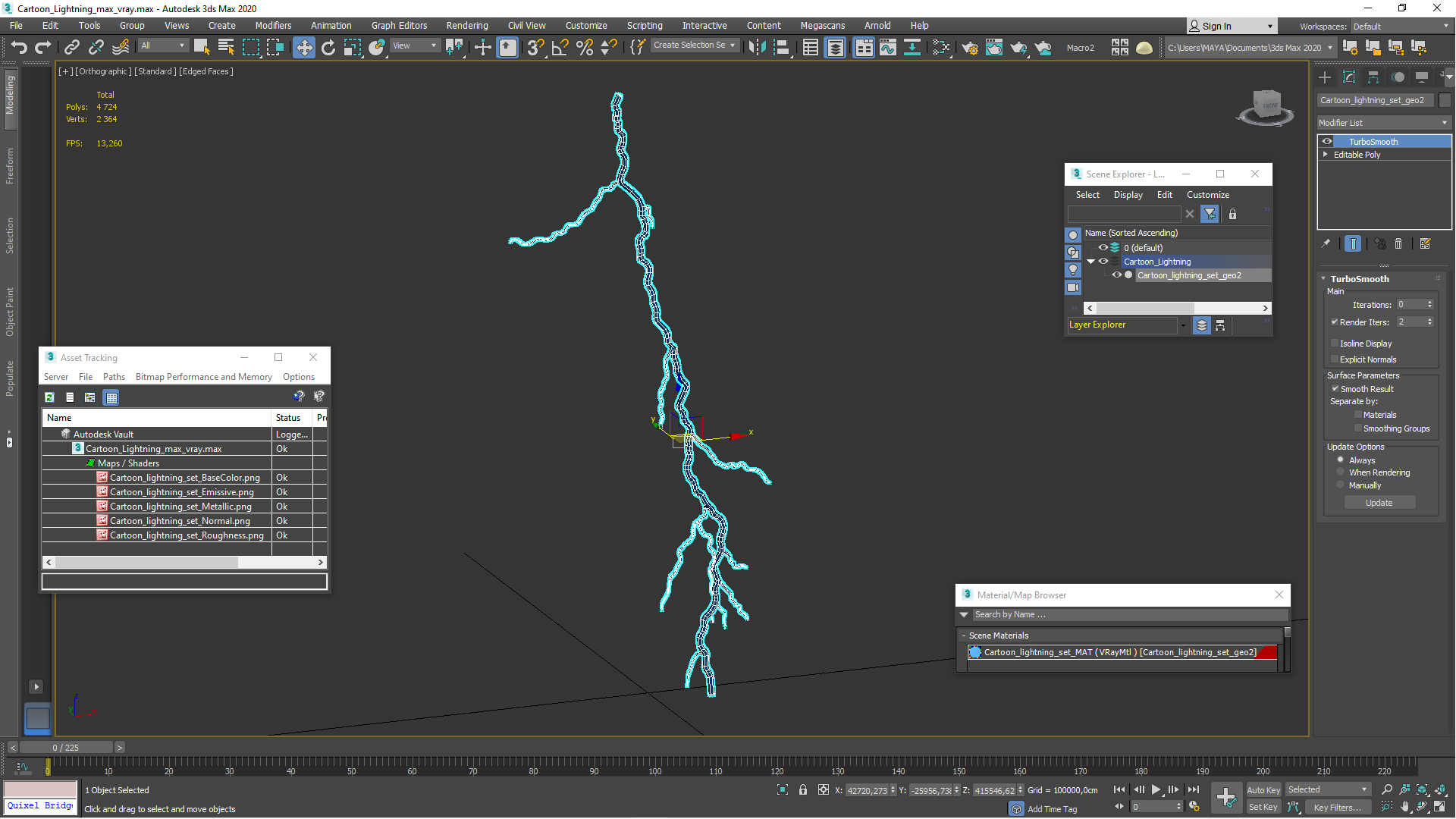Cartoon Lightning 3D