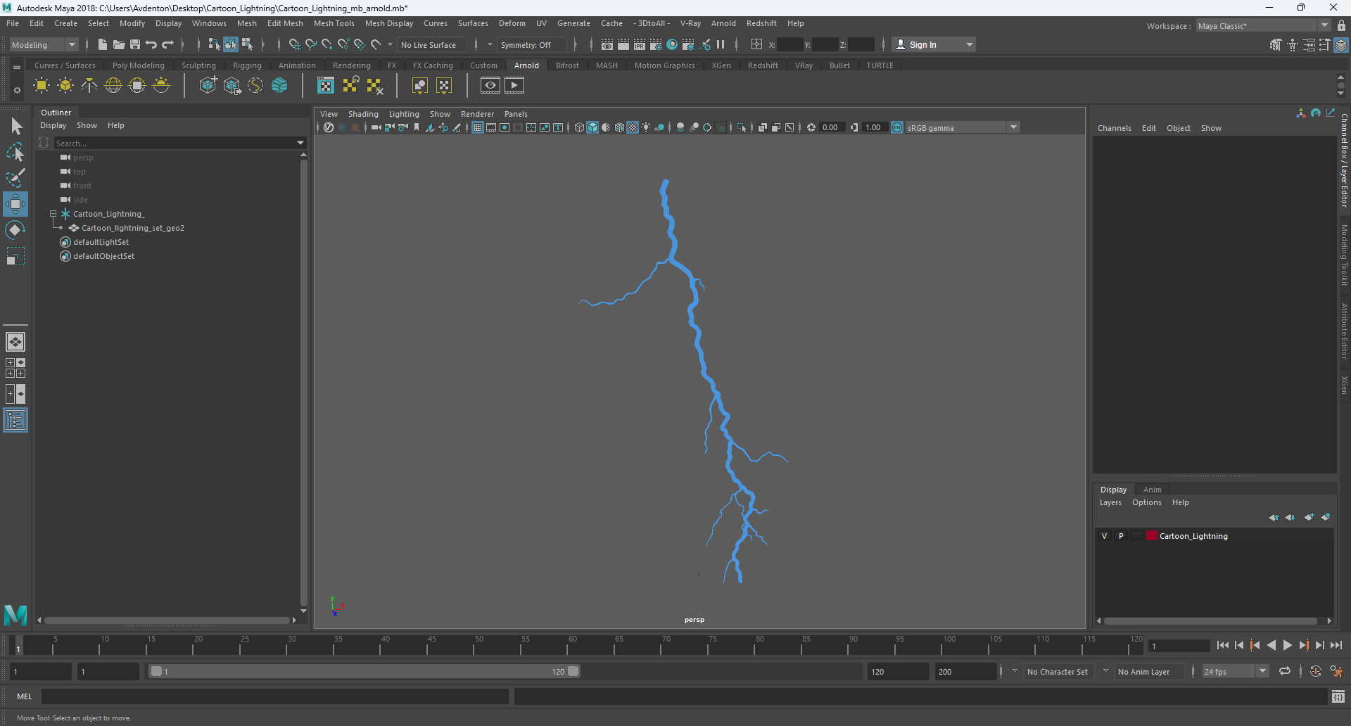 Cartoon Lightning 3D