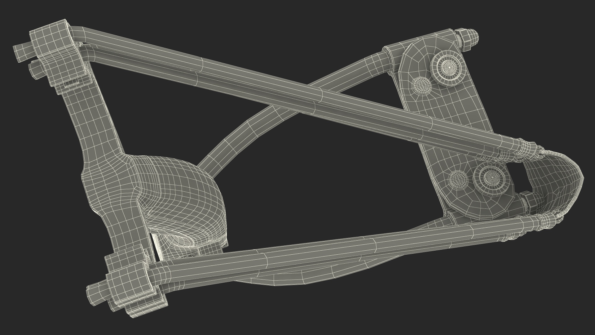Stretched Folding Slingshot Wood 3D
