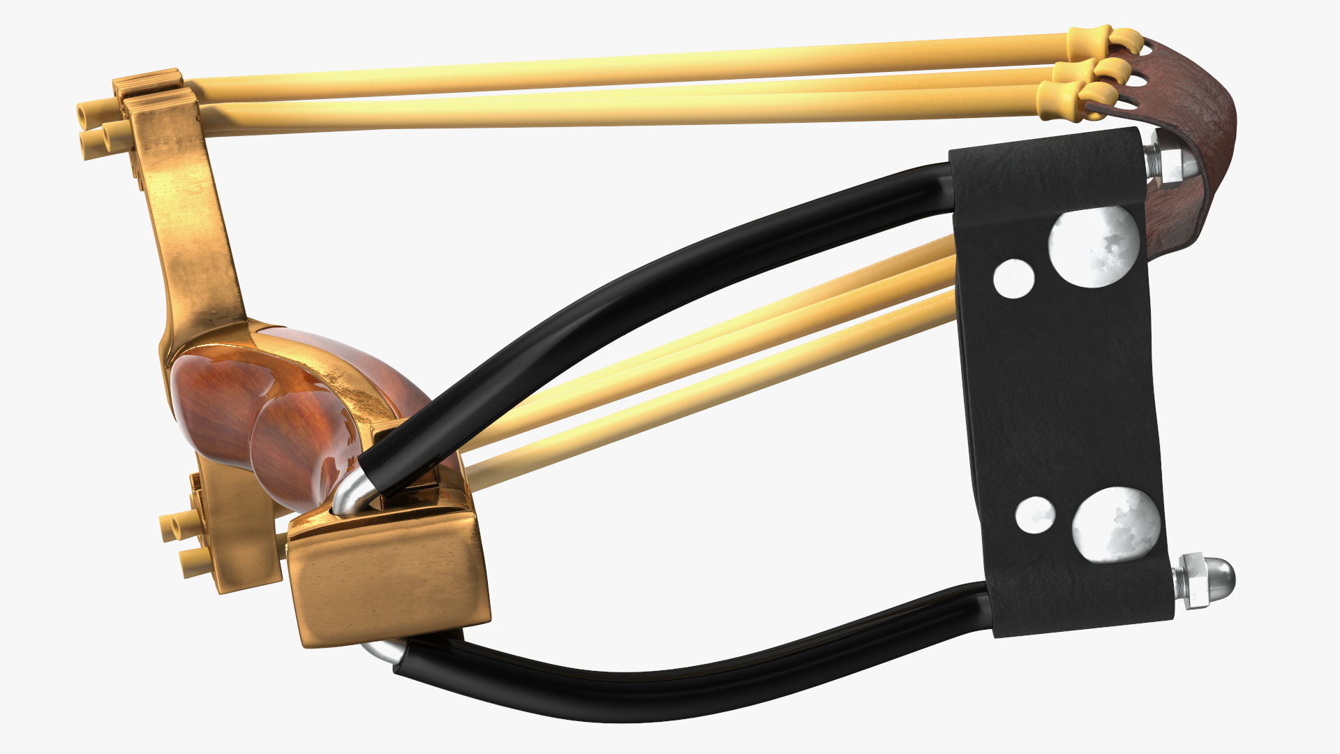 Stretched Folding Slingshot Wood 3D
