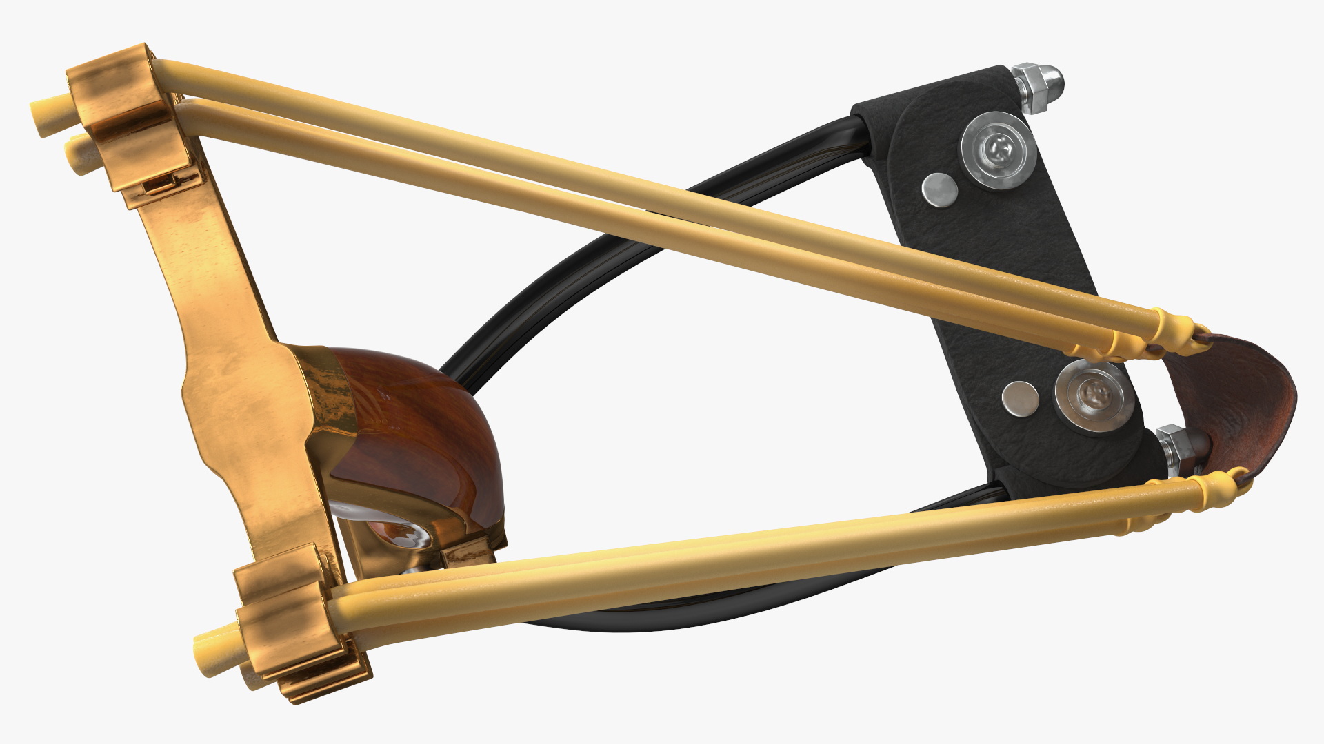 Stretched Folding Slingshot Wood 3D