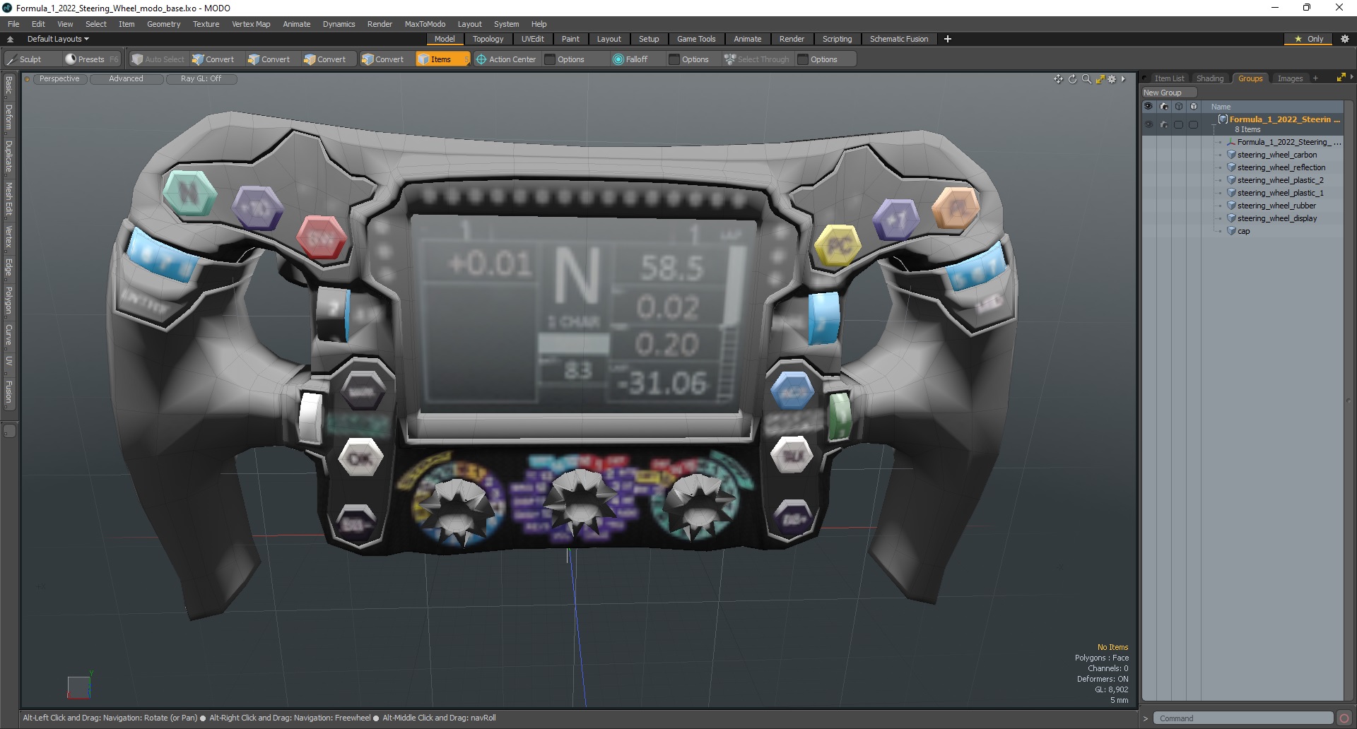 Formula 1 2022 Steering Wheel 3D model