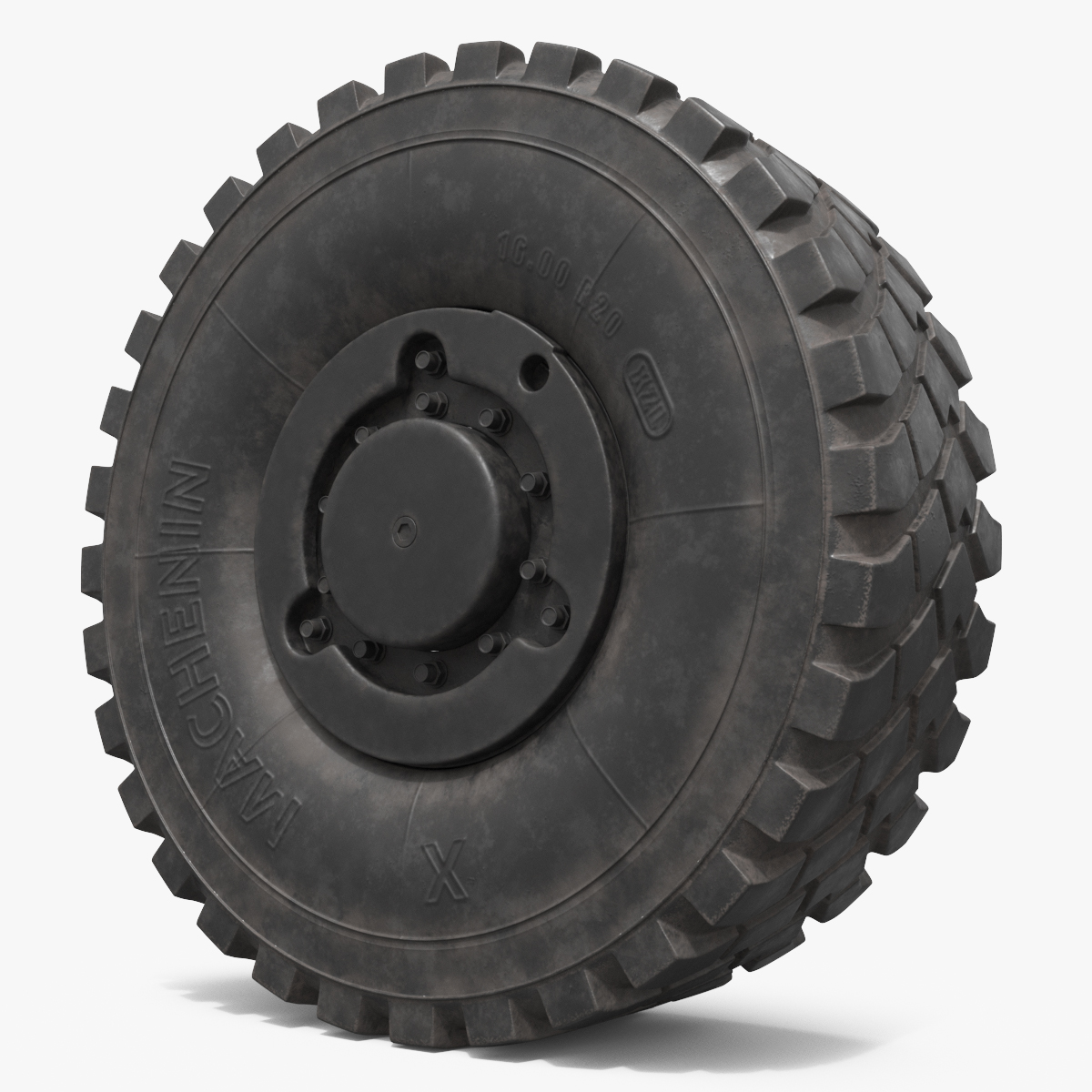 Military Truck Wheel Assembly Tire 3D model preview