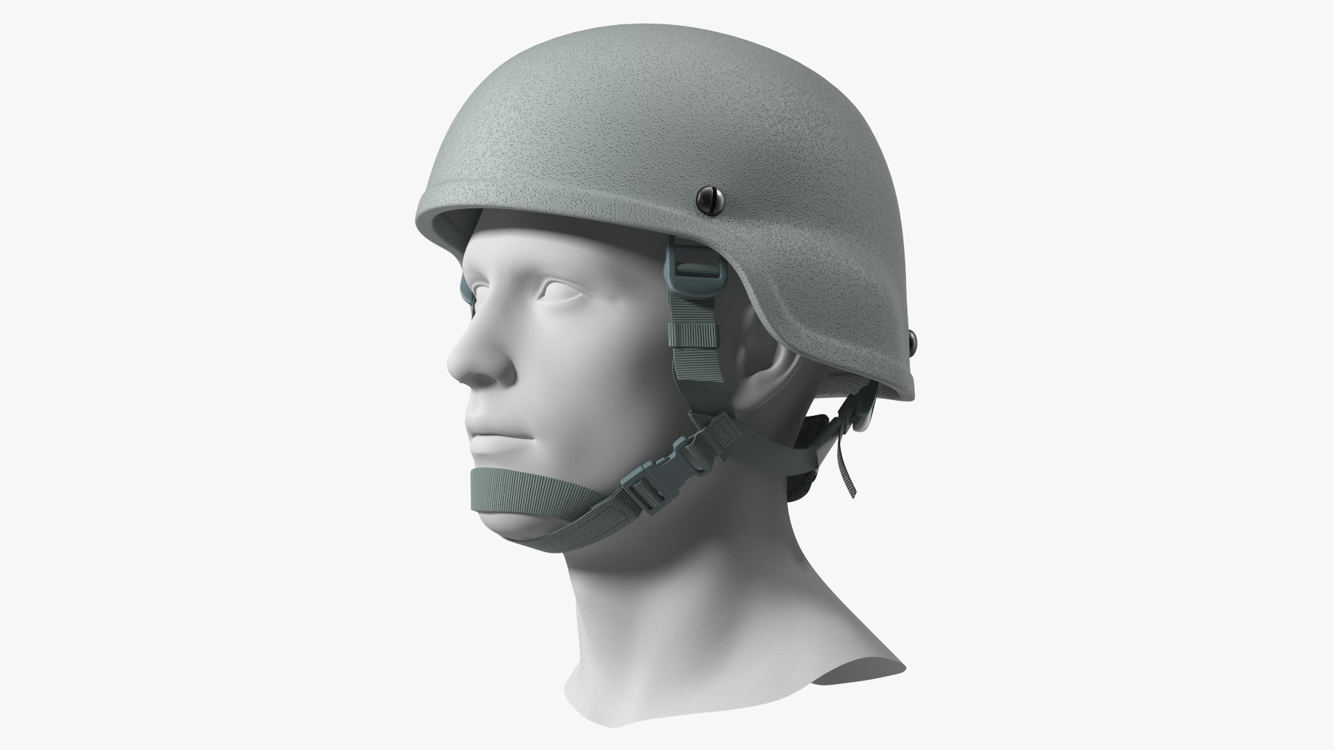 3D Combat Helmet Gray model