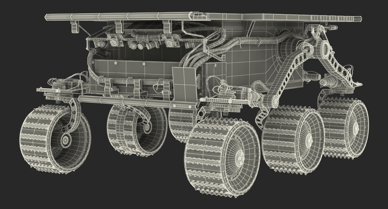Mars Rover Sojourner Rigged 3D