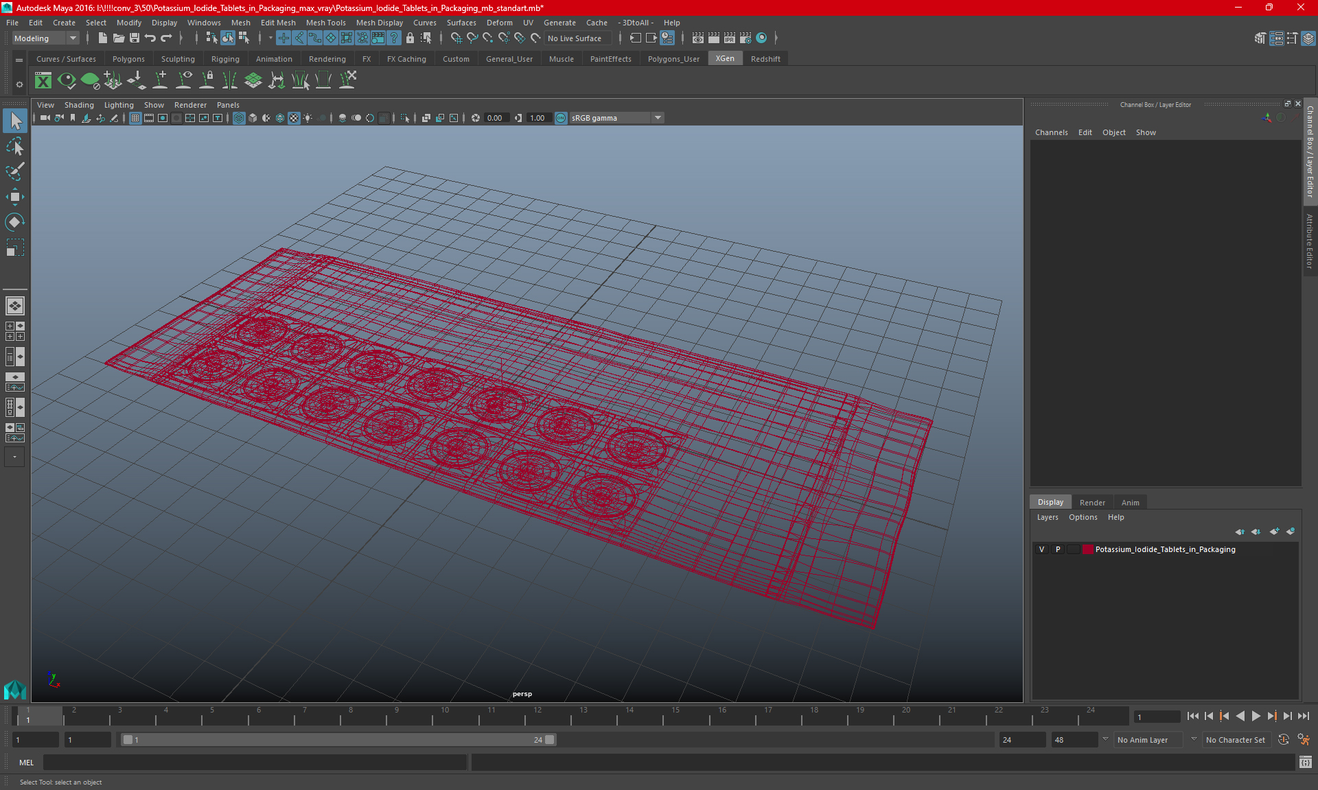 Potassium Iodide Tablets in Packaging 3D