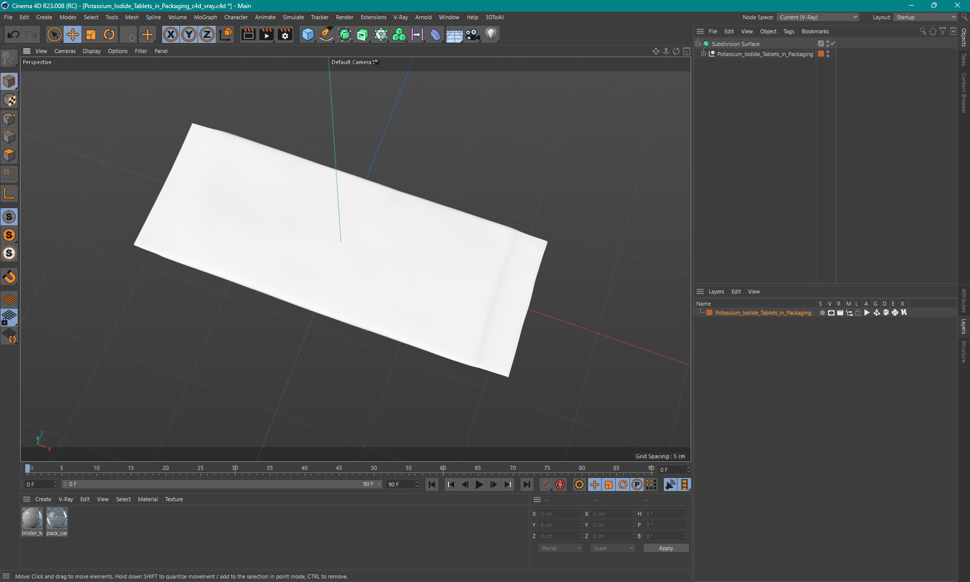 Potassium Iodide Tablets in Packaging 3D