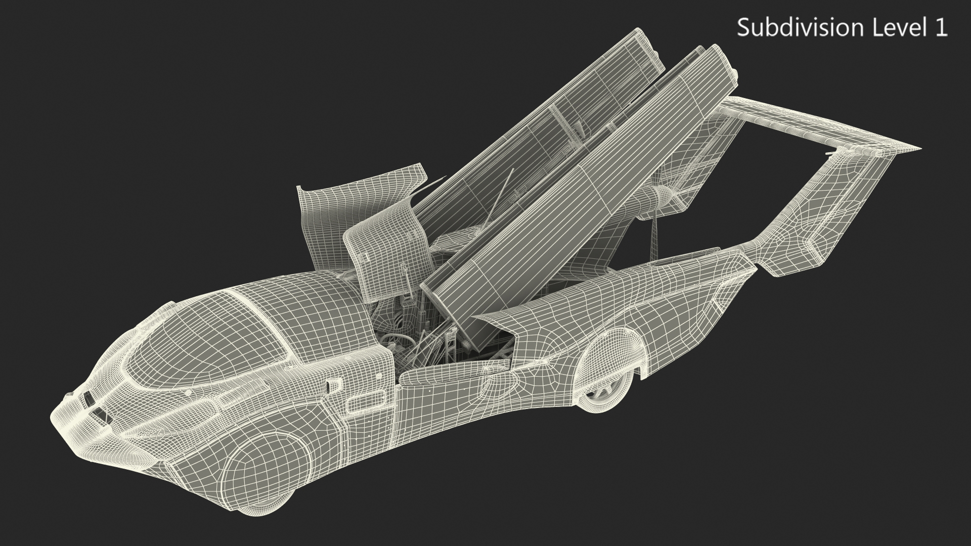 AirCar Rigged for Maya 3D