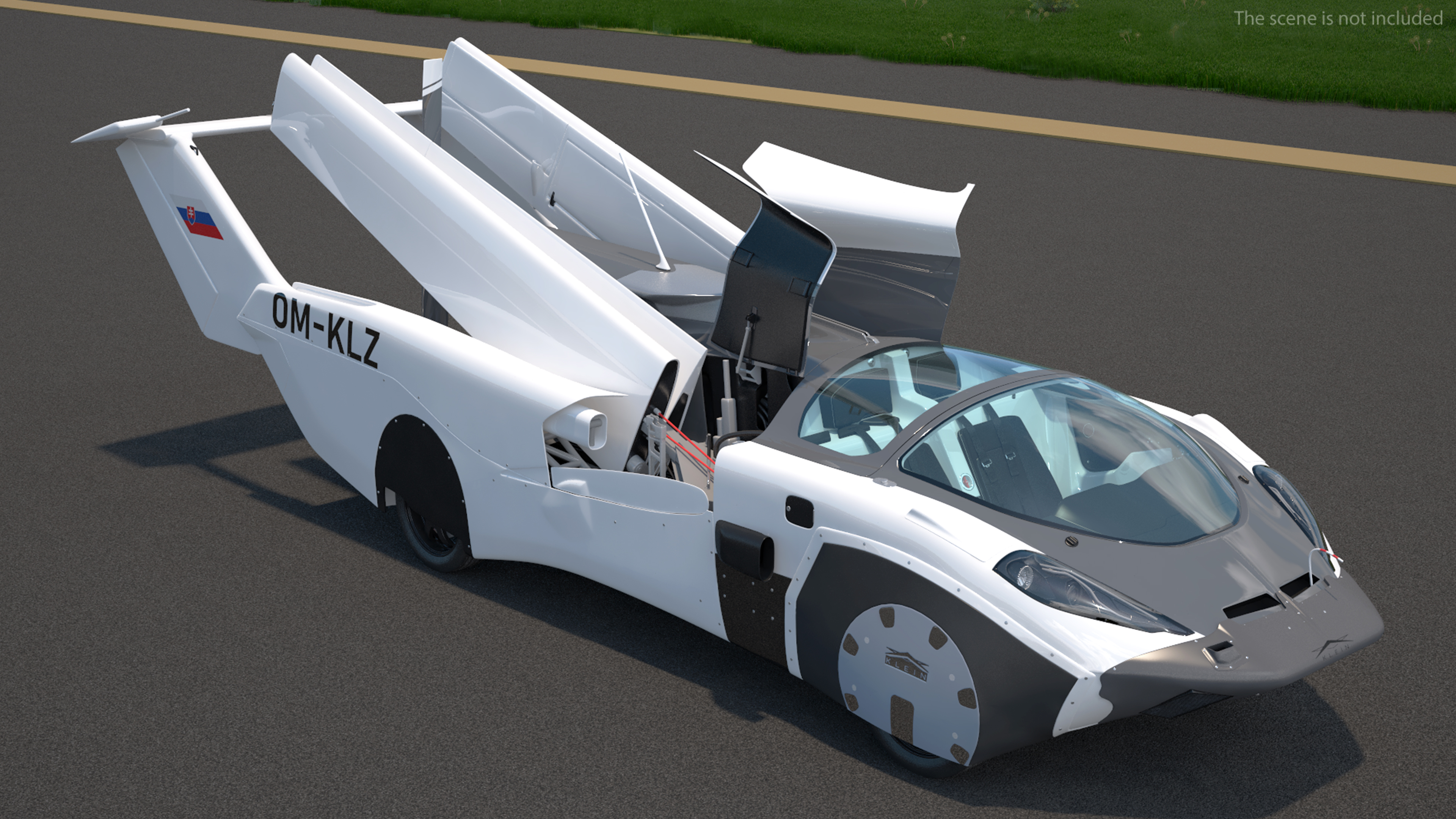 AirCar Rigged for Maya 3D
