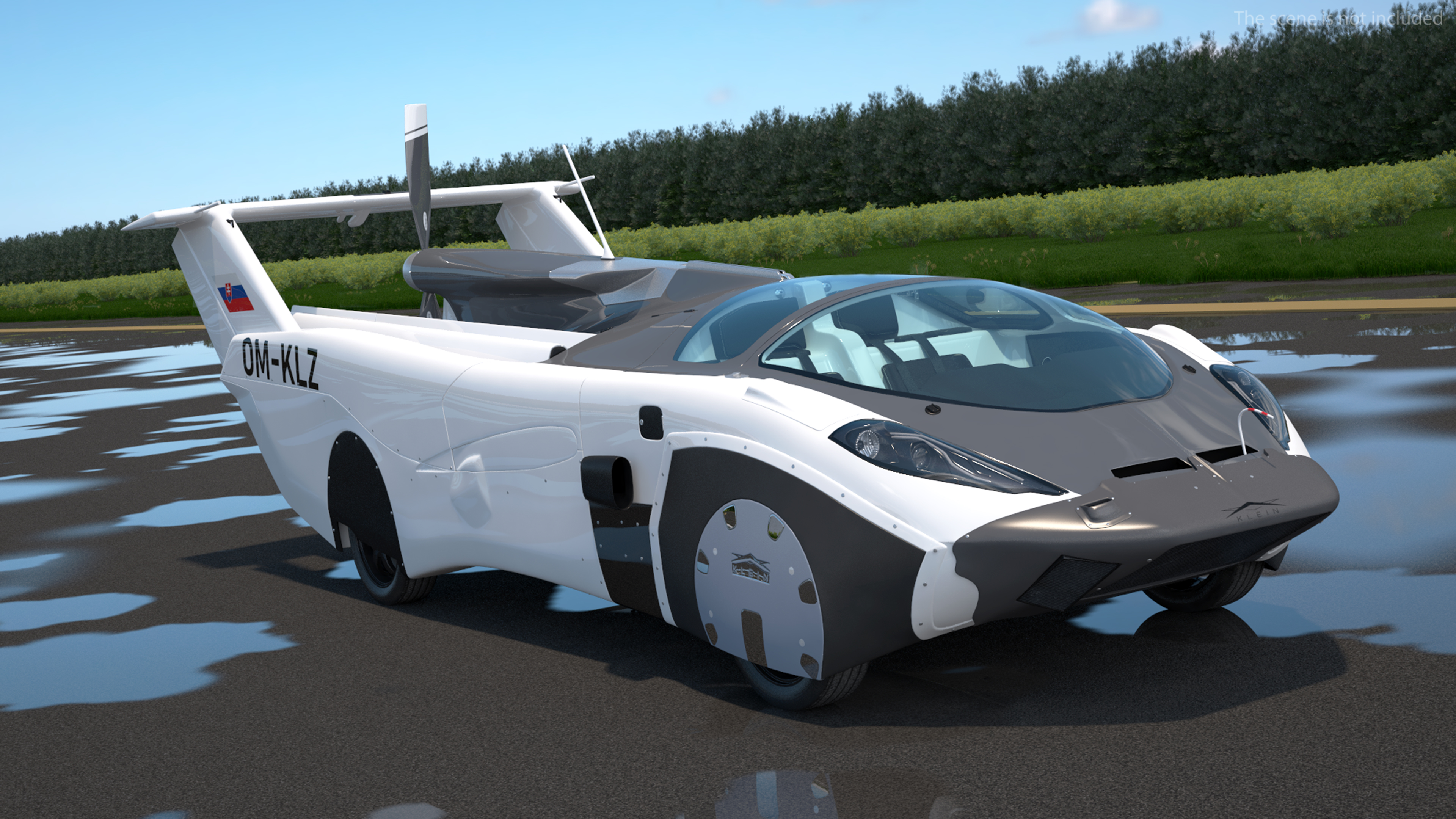 AirCar Rigged for Maya 3D