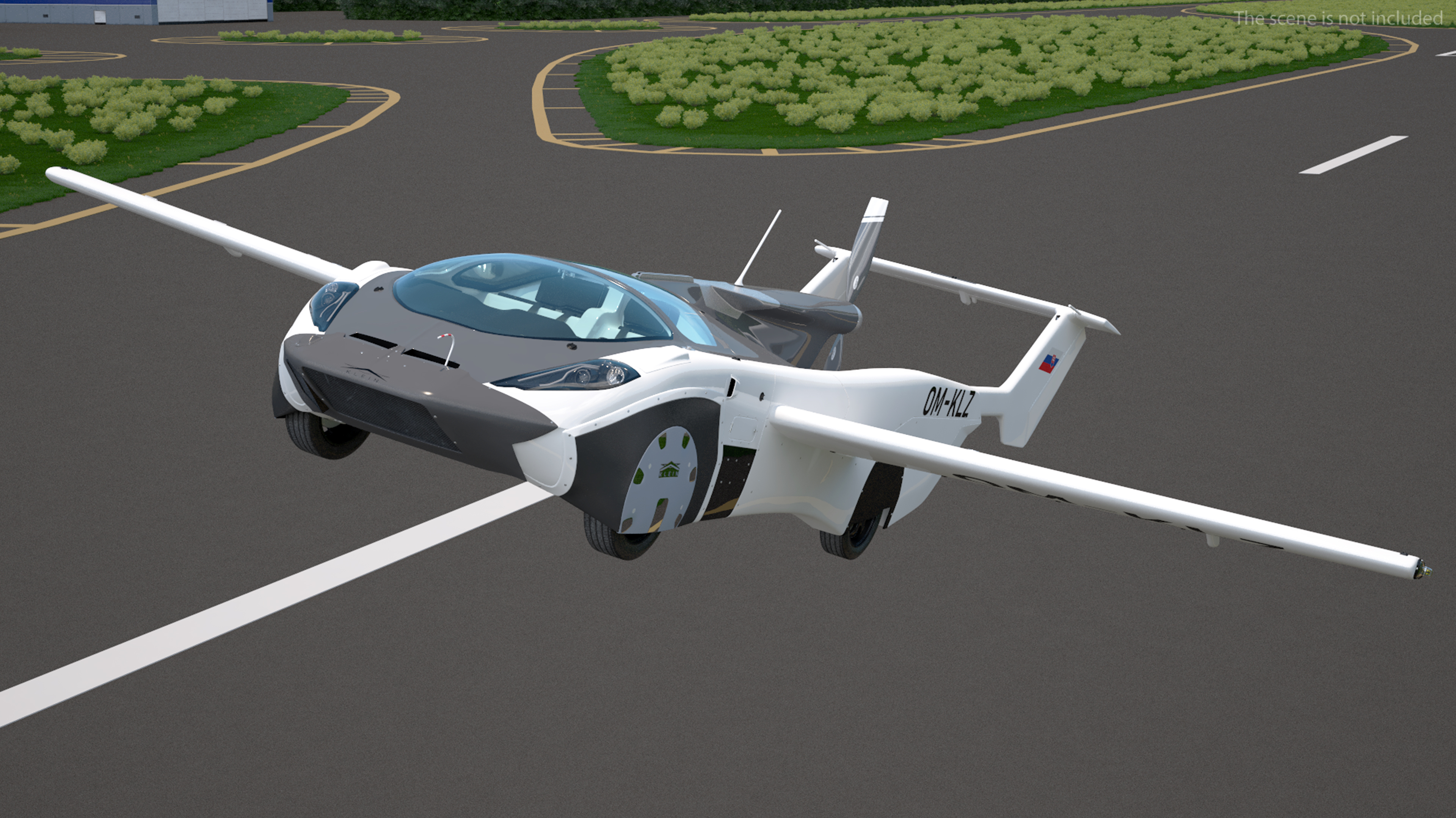 AirCar Rigged for Maya 3D