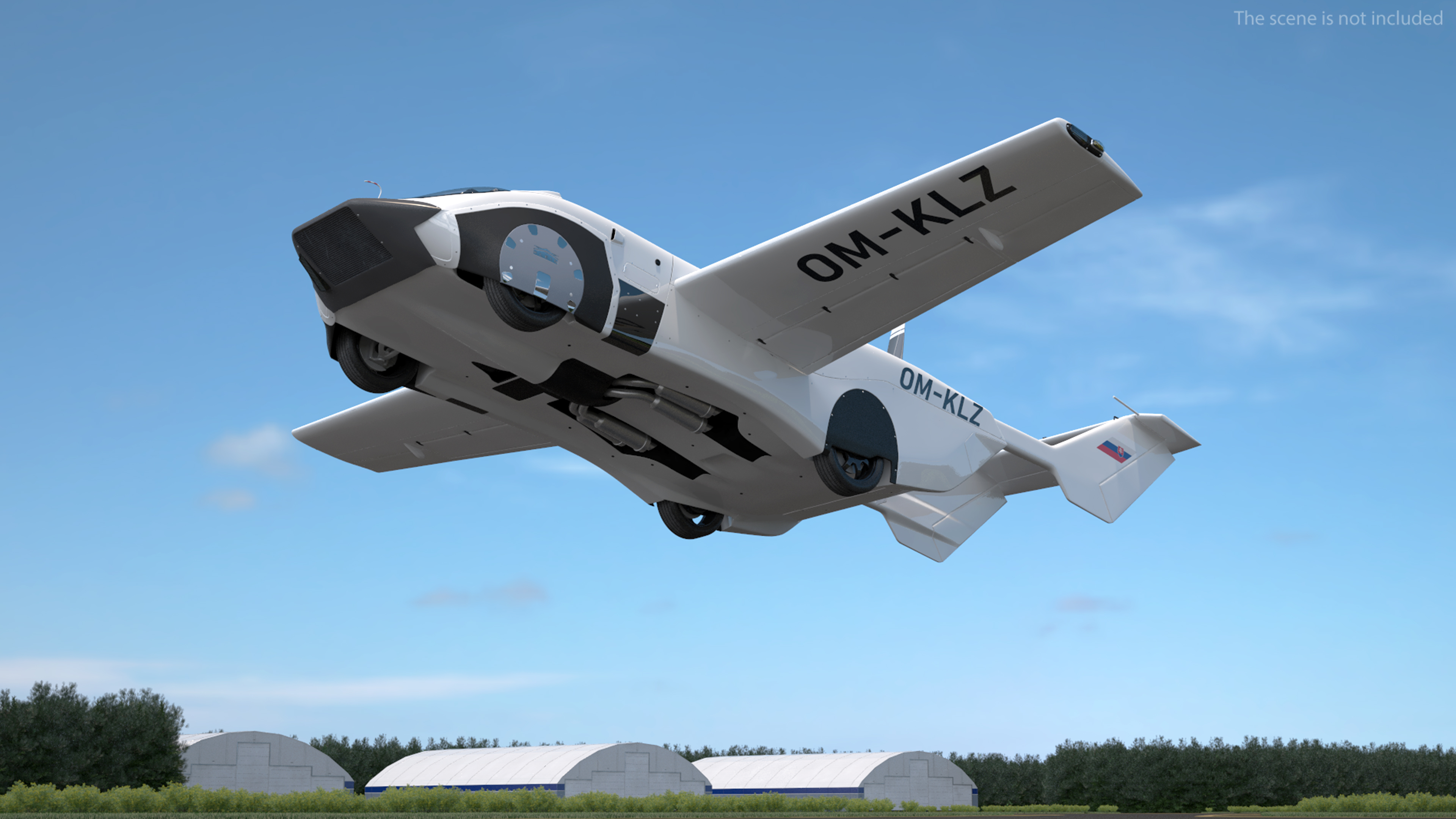AirCar Rigged for Maya 3D